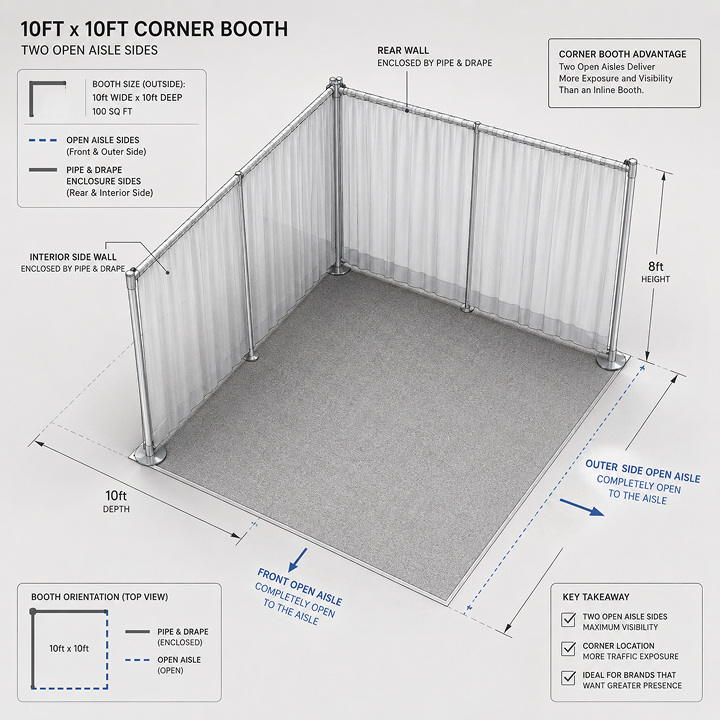 10x10 Corner Trade Show Booths