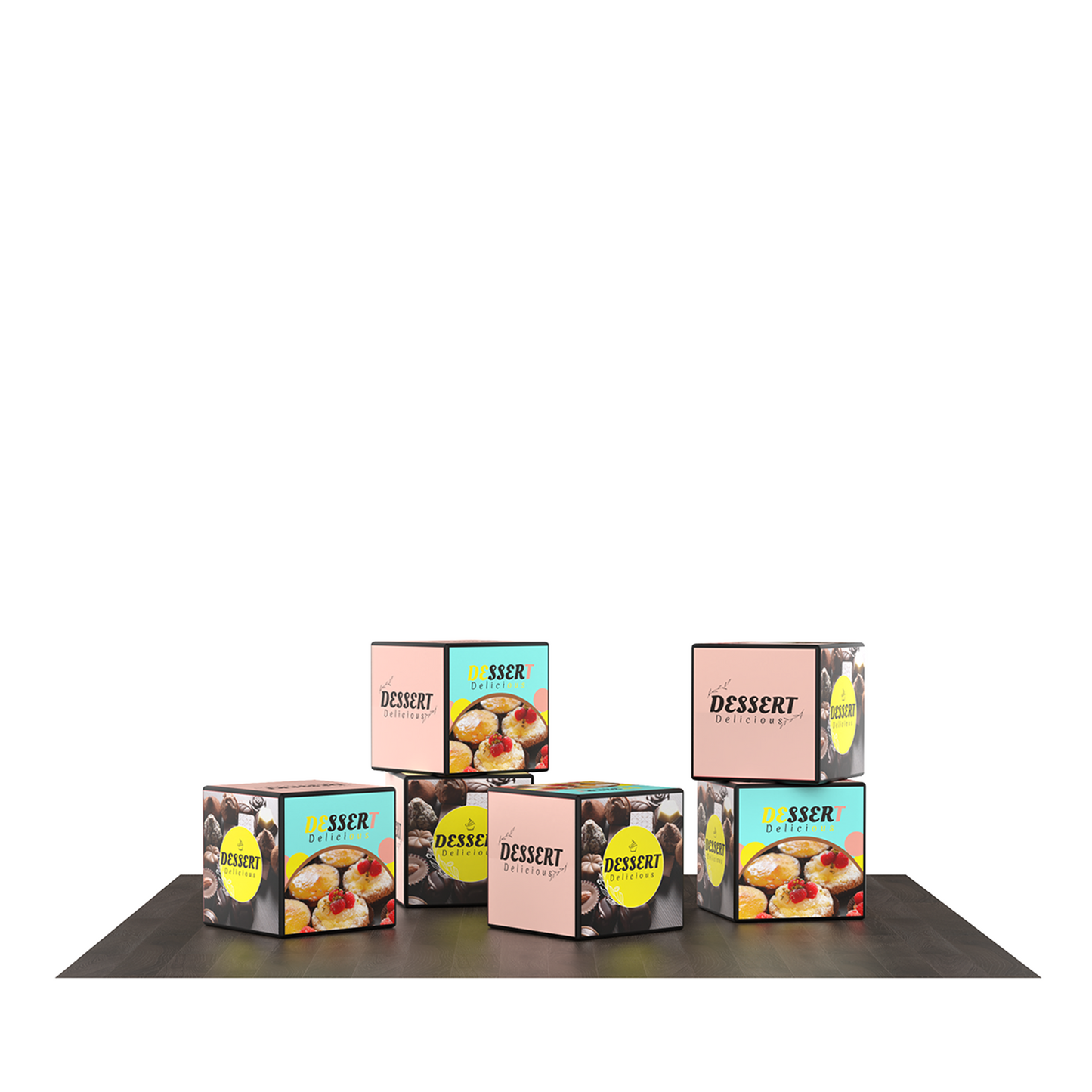 Backlit Stackable Cube Displays - 6