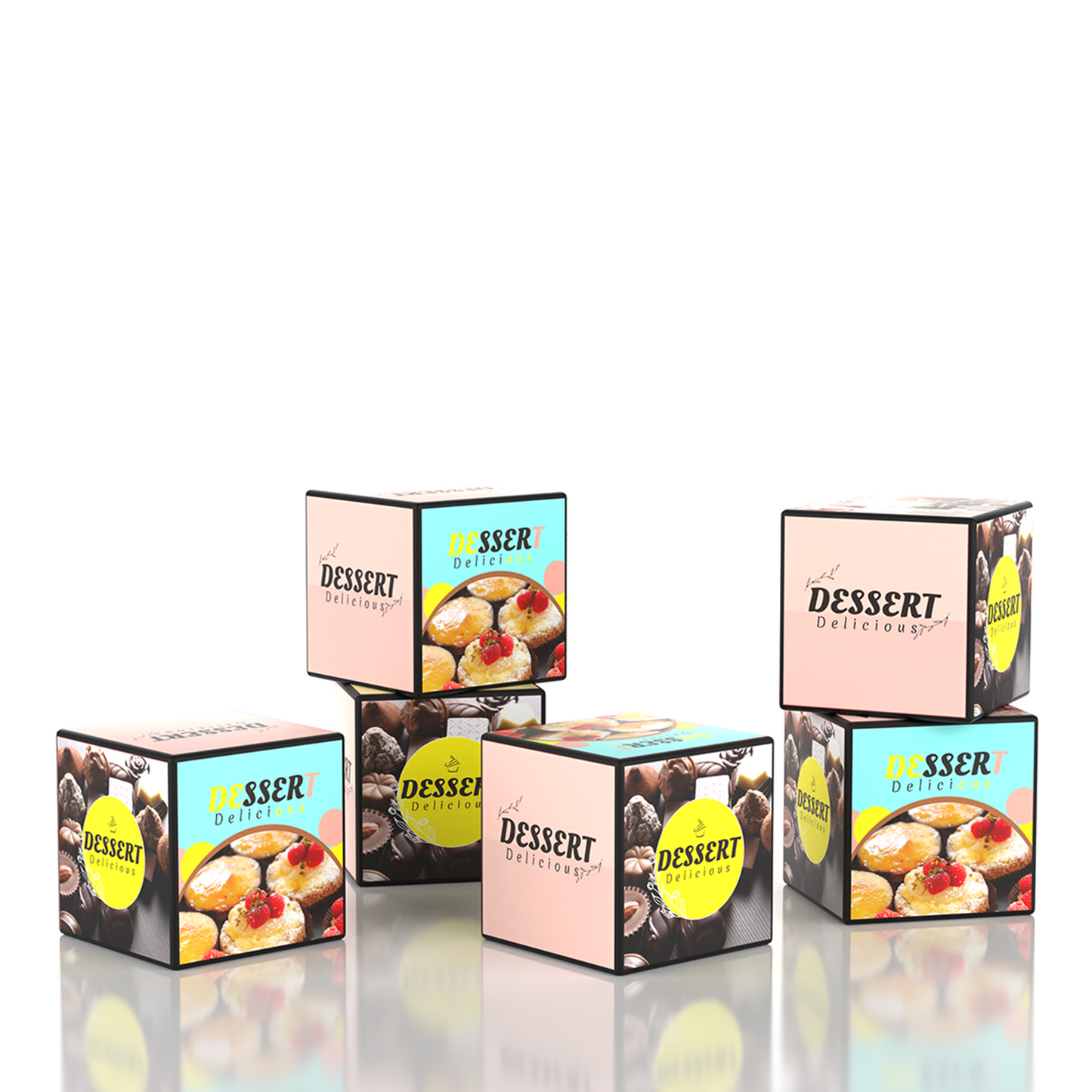 Backlit Stackable Cube Displays - 6