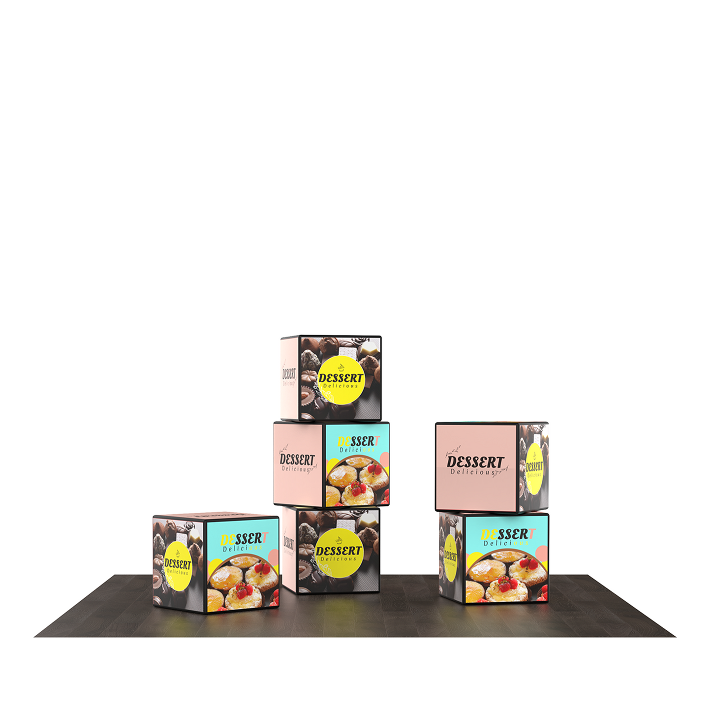 Backlit Stackable Cube Displays - 6