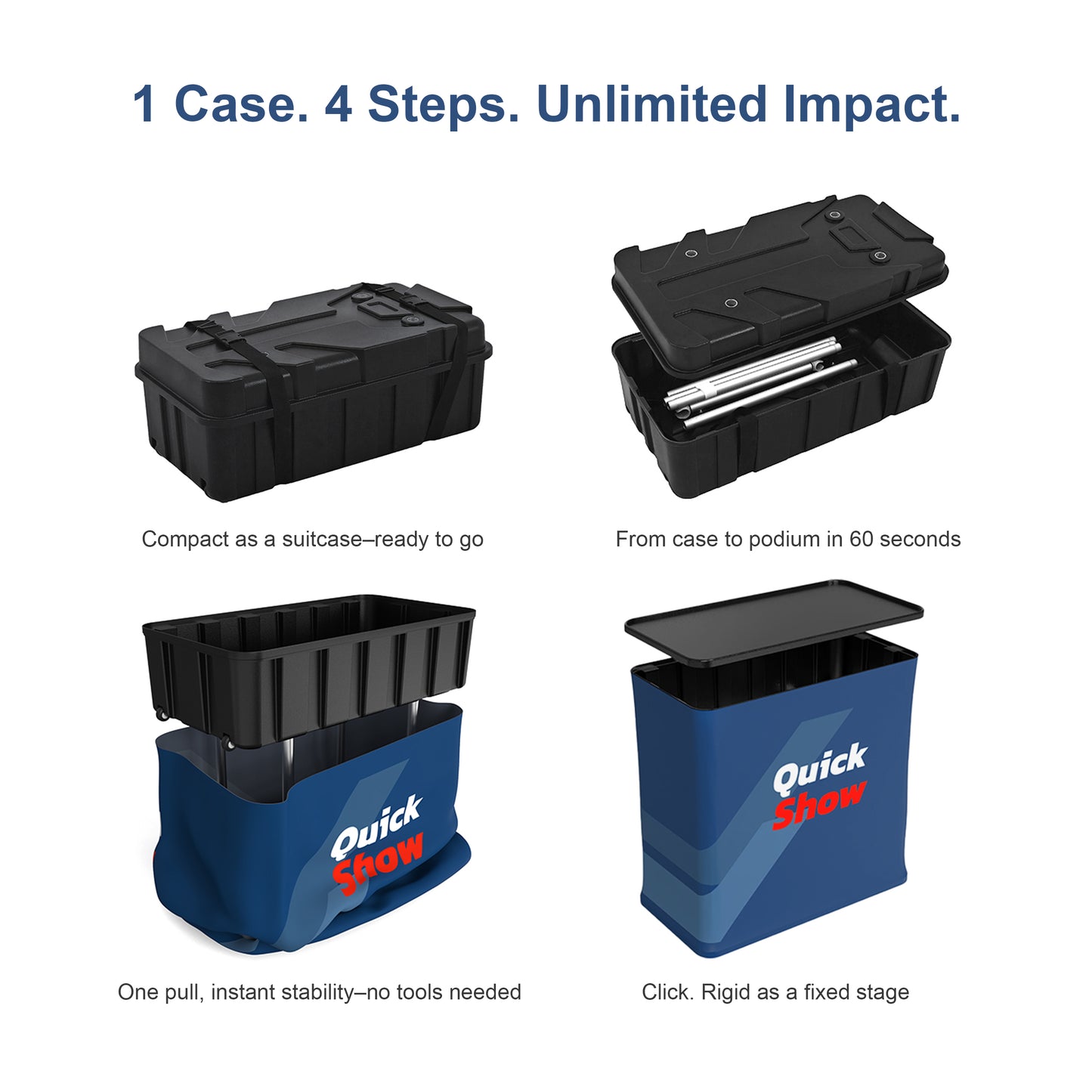 10x10 TenseFlex Flat Trade Show Booth - Max - QuickShowDisplay