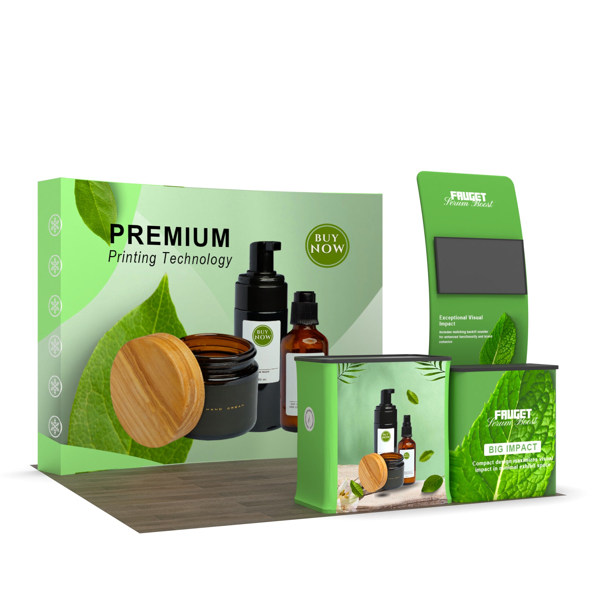 10x10 Pop up Trade Show Booth 03 - QuickShowDisplay