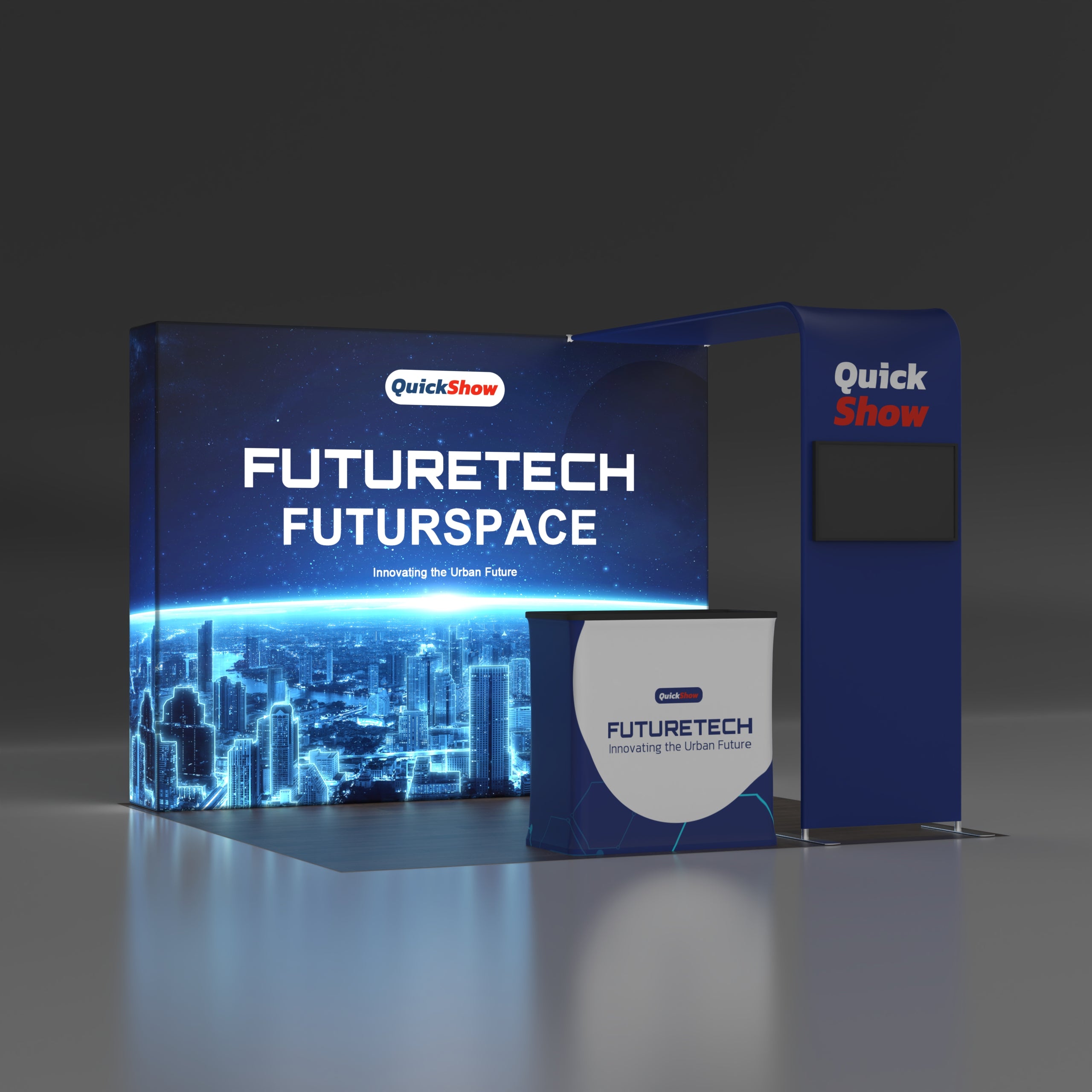 10x10 TenseLight Backlit Trade Show Booth - Bridge