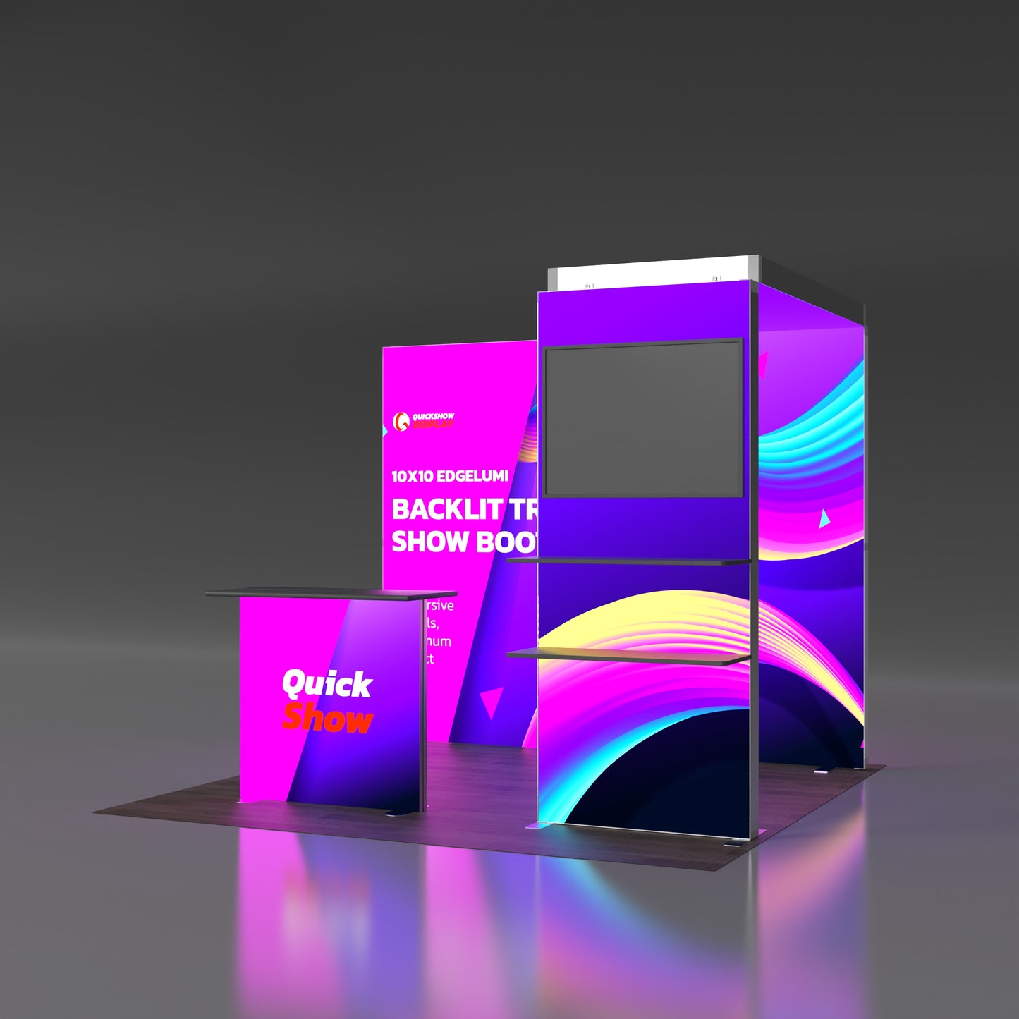 10x10 EdgeLumi Backlit Trade Show Booth - Bridge