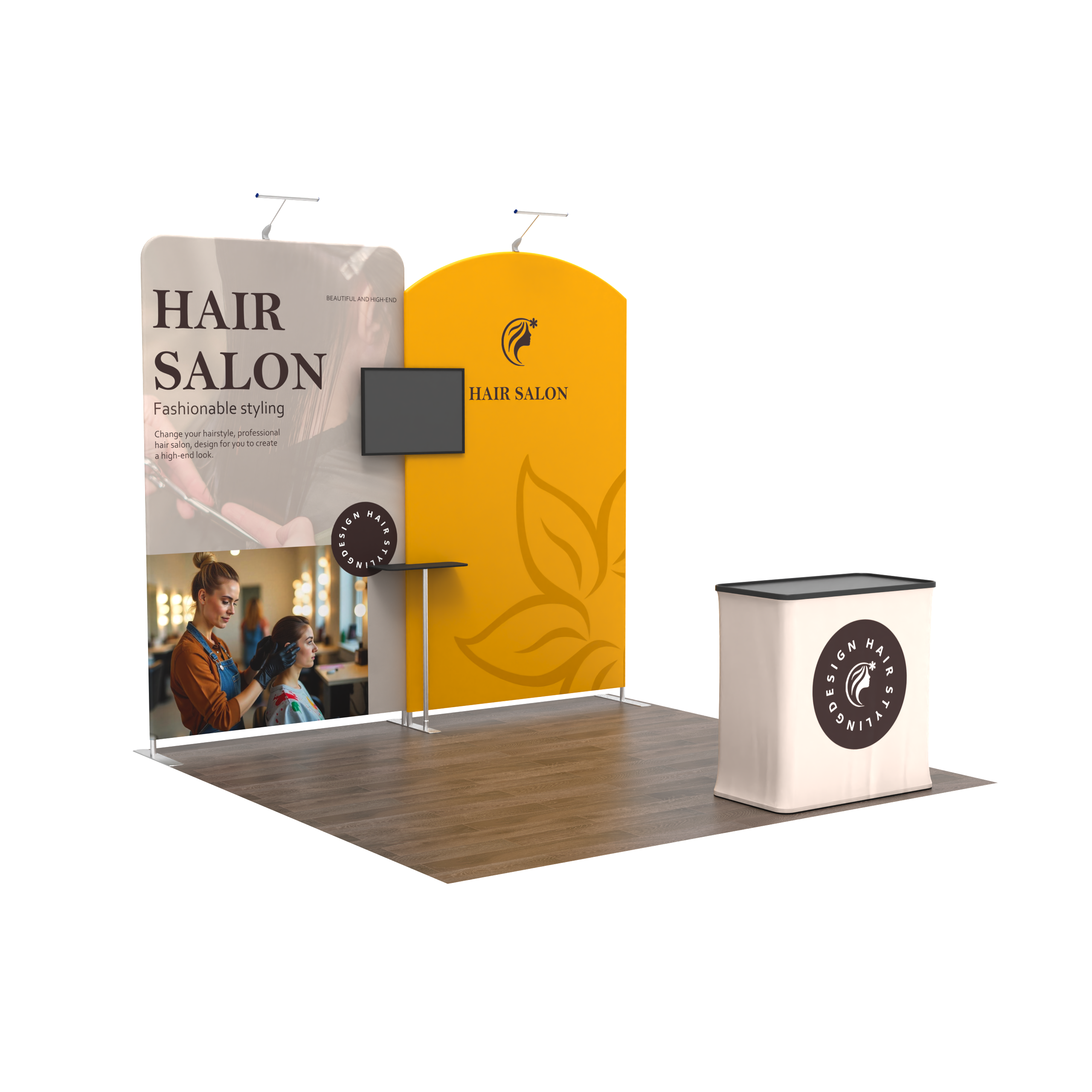 Modular 10x10 TenseFlex Media Trade Show Booth B - QuickShowDisplay