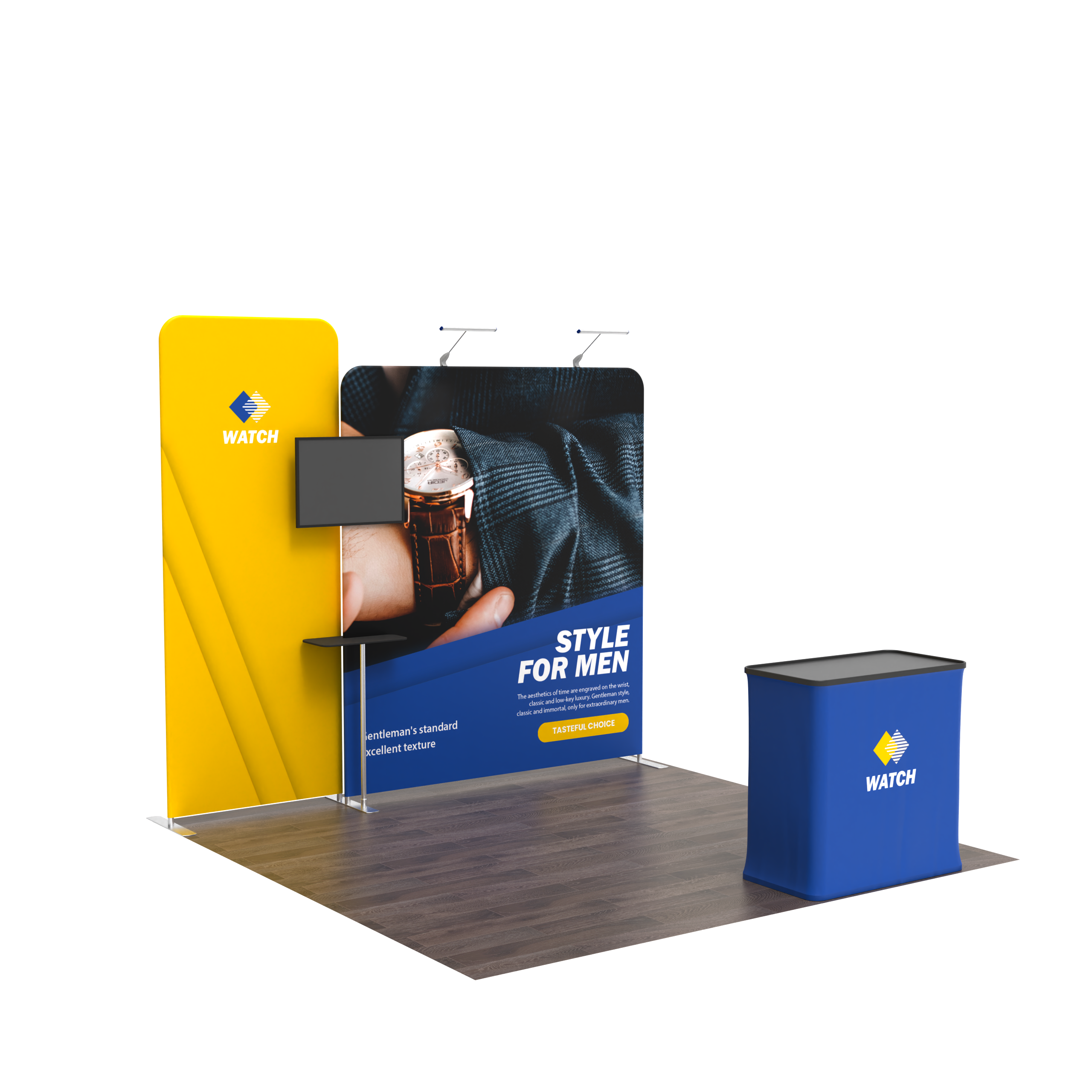 Modular 10x10 TenseFlex Media Trade Show Booth C - QuickShowDisplay