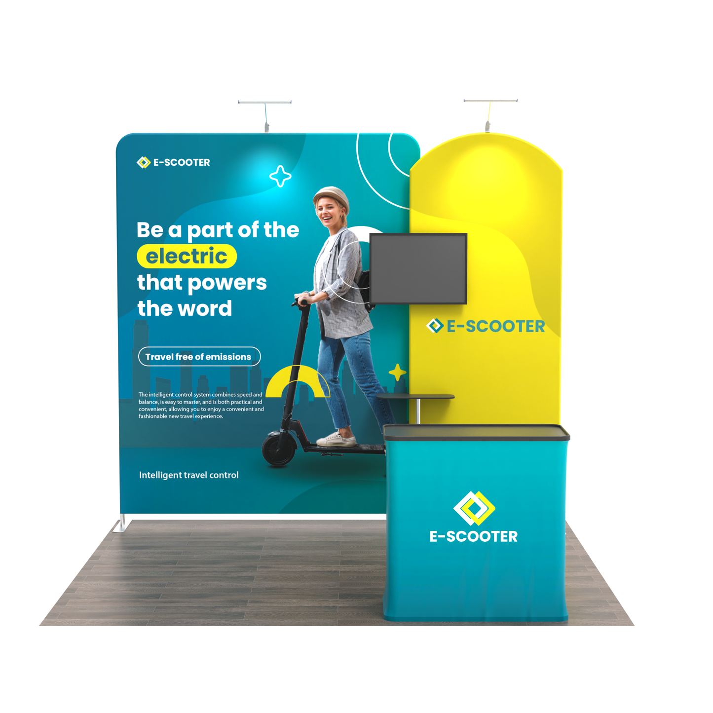 Modular 10x10 TenseFlex Media Trade Show Displays D