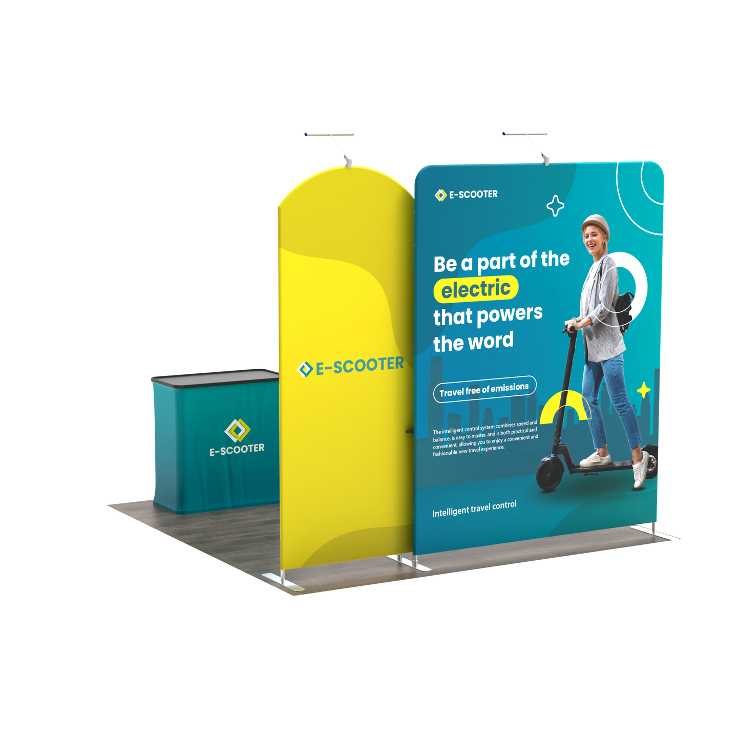 Modular 10x10 TenseFlex Media Trade Show Displays D