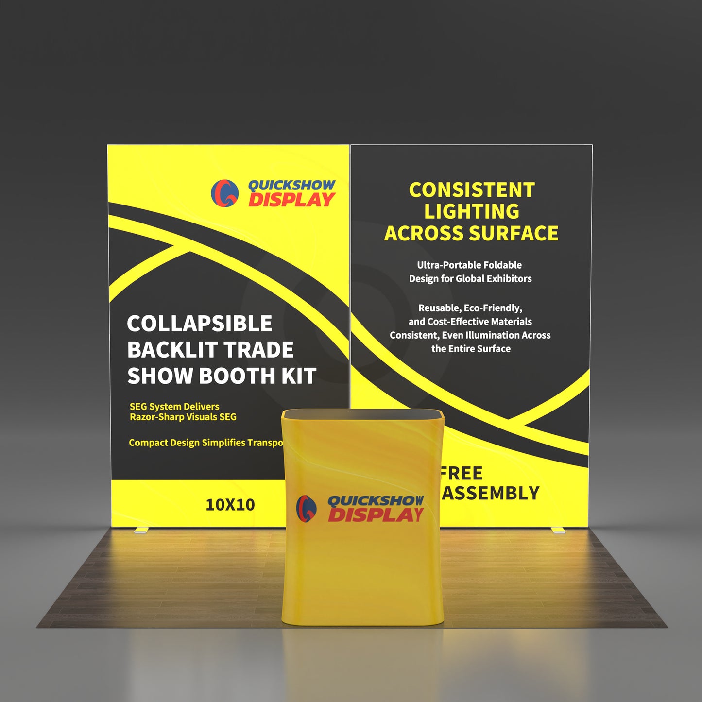 10x10 Collapsible Backlit Trade Show Booth 05