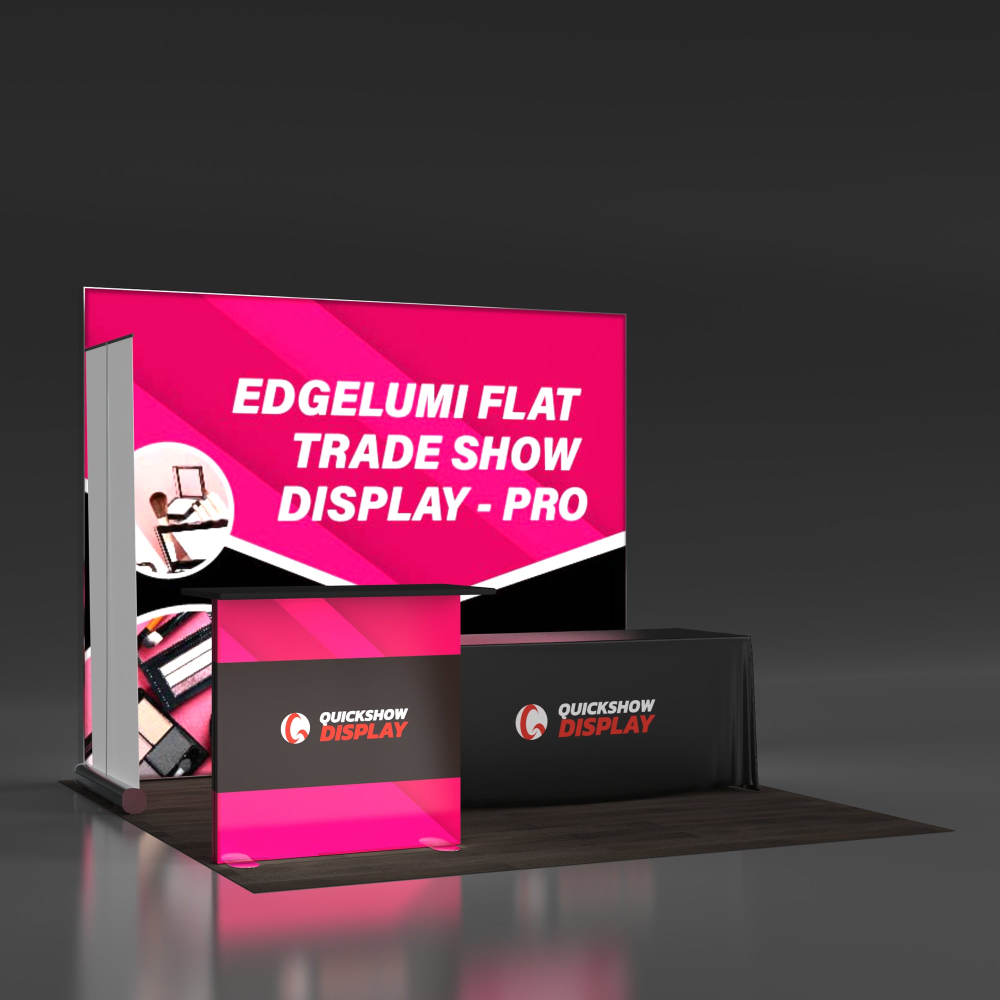 10x10 EdgeLumi Flat Trade Show Display - Pro - QuickShowDisplay