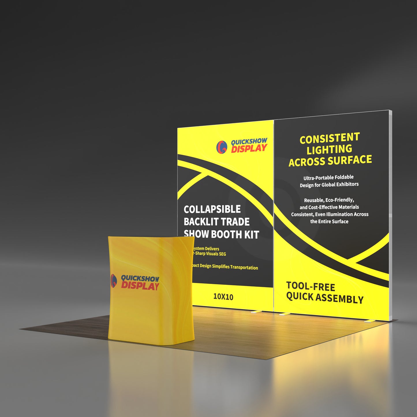 10x10 Collapsible Backlit Trade Show Booth 05