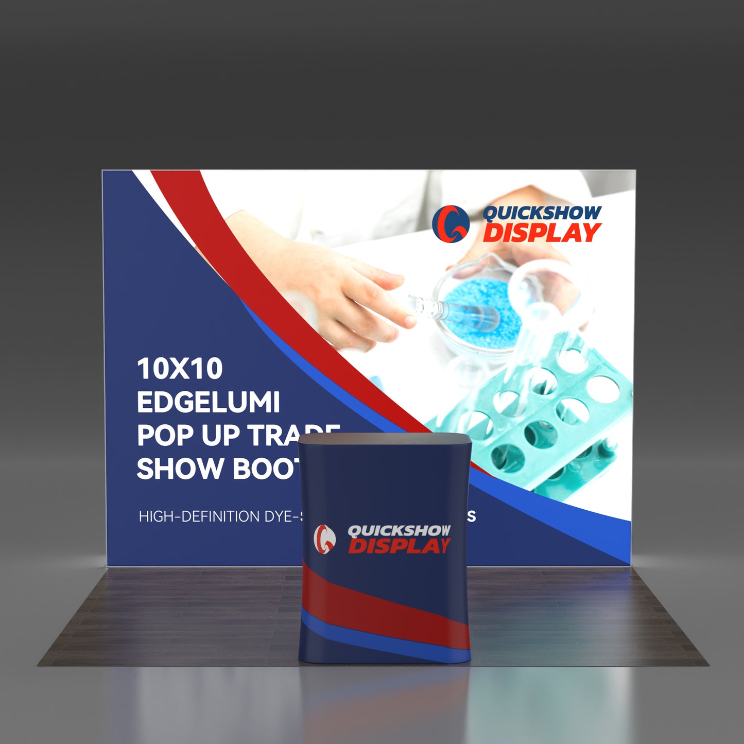 10x10 Pop up Backlit Trade Show Booth 06