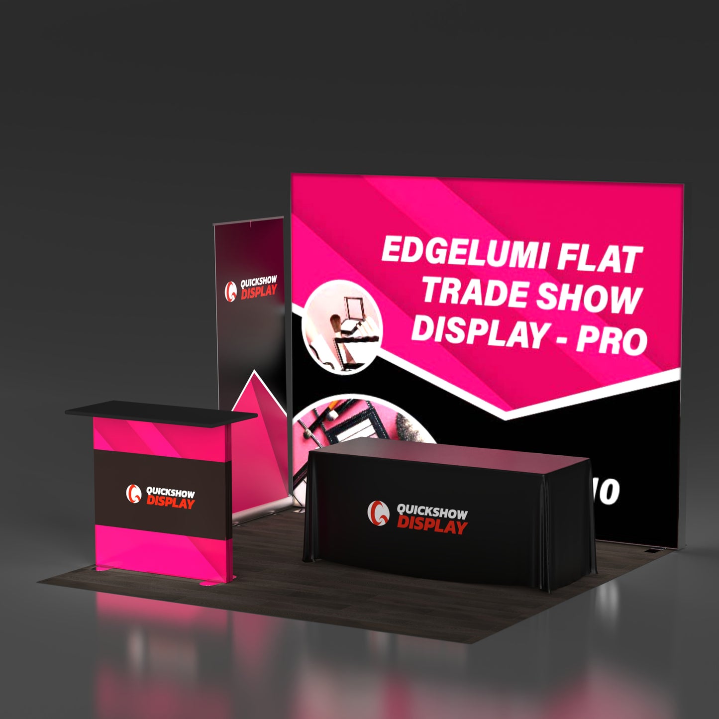 10x10 EdgeLumi Flat Trade Show Display - Pro