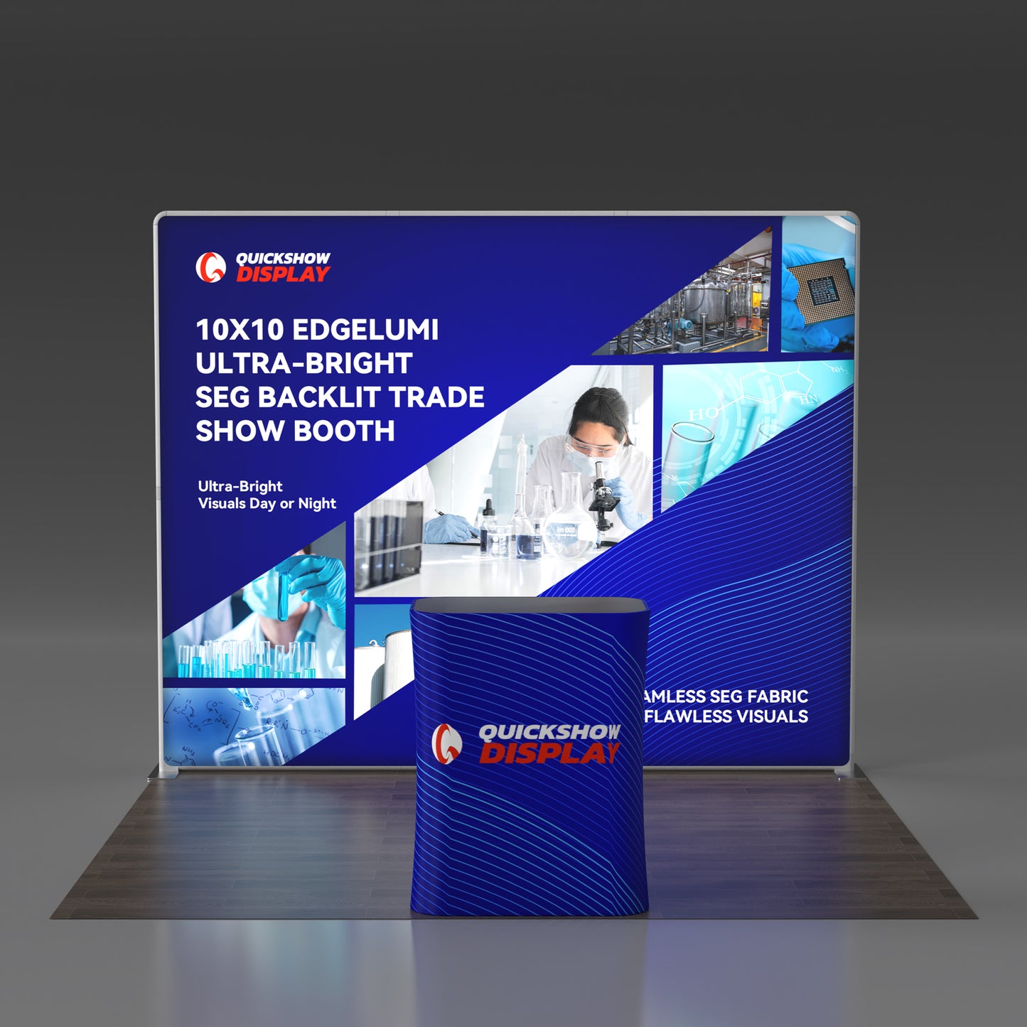 10x10 Ultra-Bright SEG Backlit Trade Show Booth 07