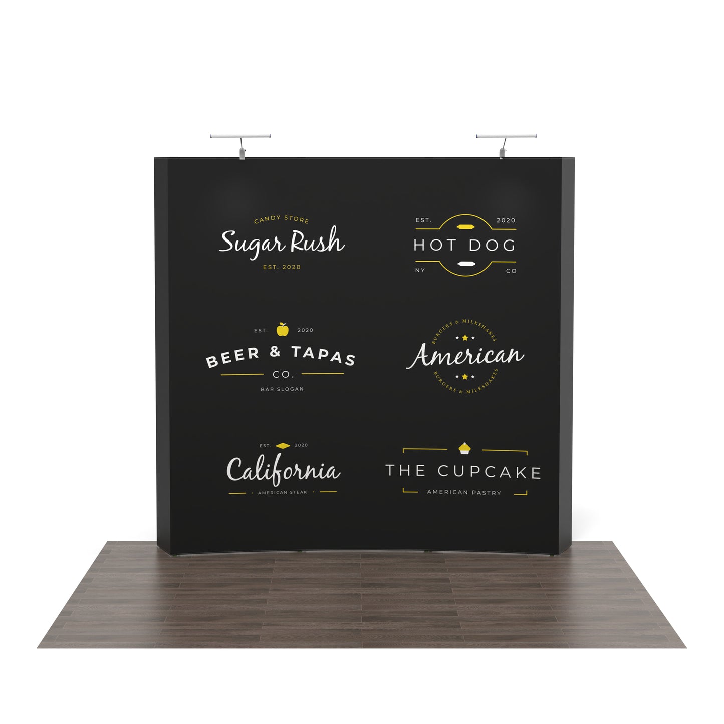 8ft Curved Pop up Display