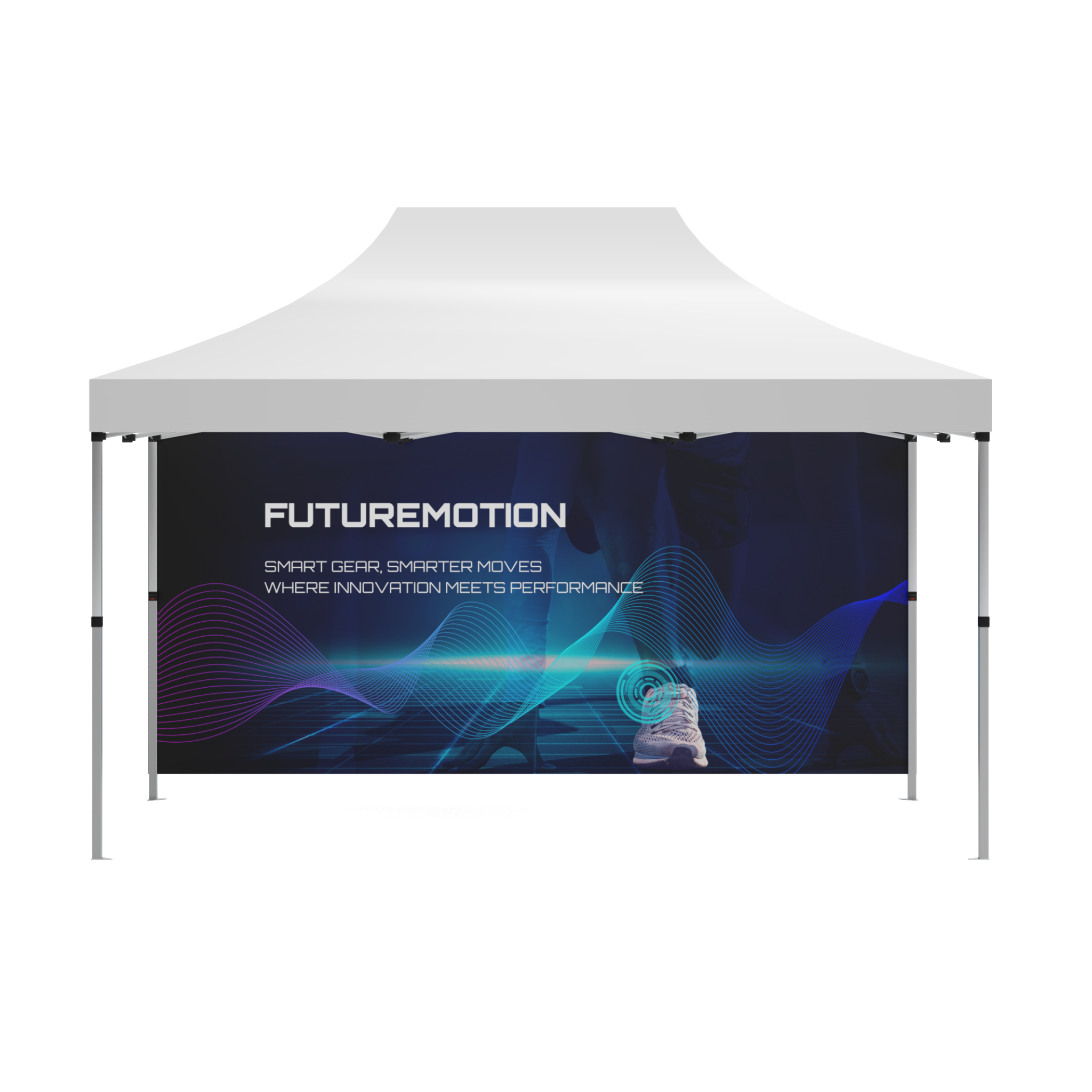 10x15 Custom Canopy Tent Full Sidewall - QuickShowDisplay