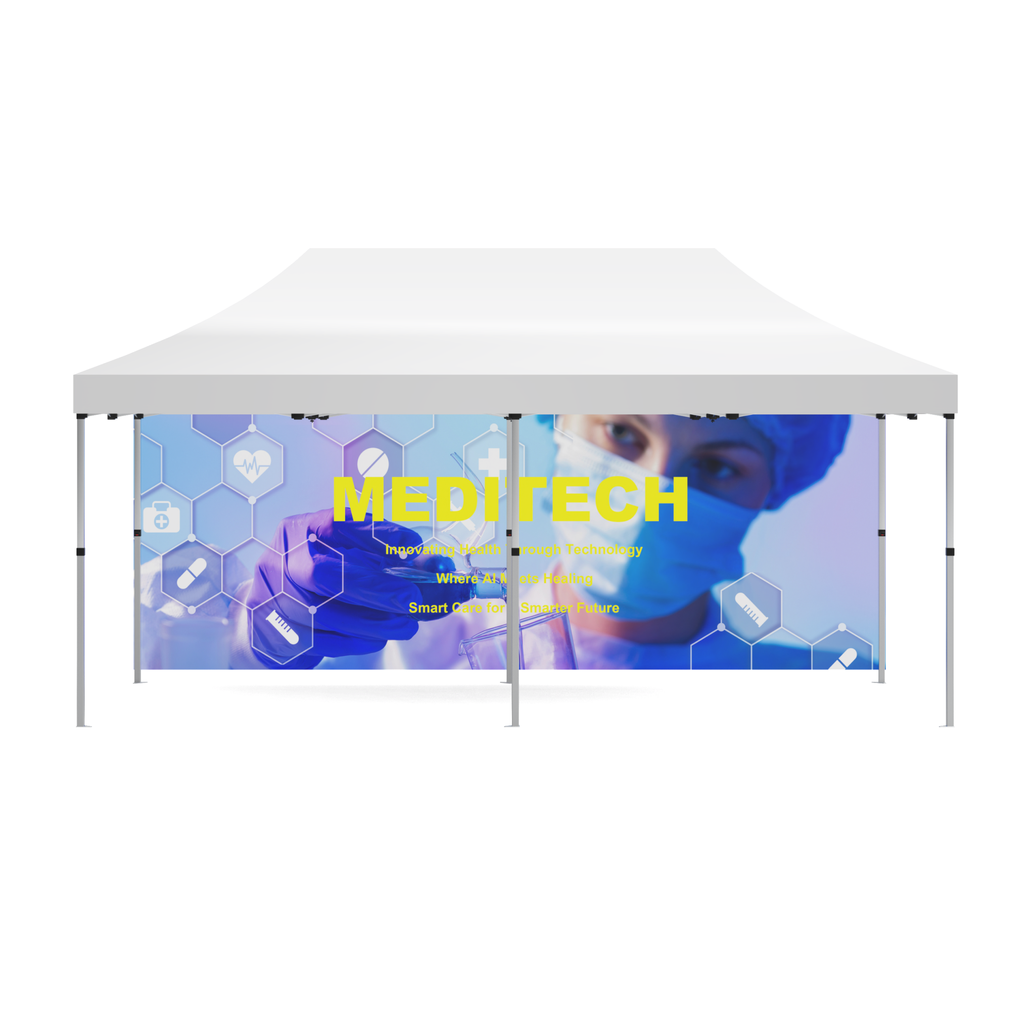 10x20 Custom Canopy Tent Full Sidewall - QuickShowDisplay