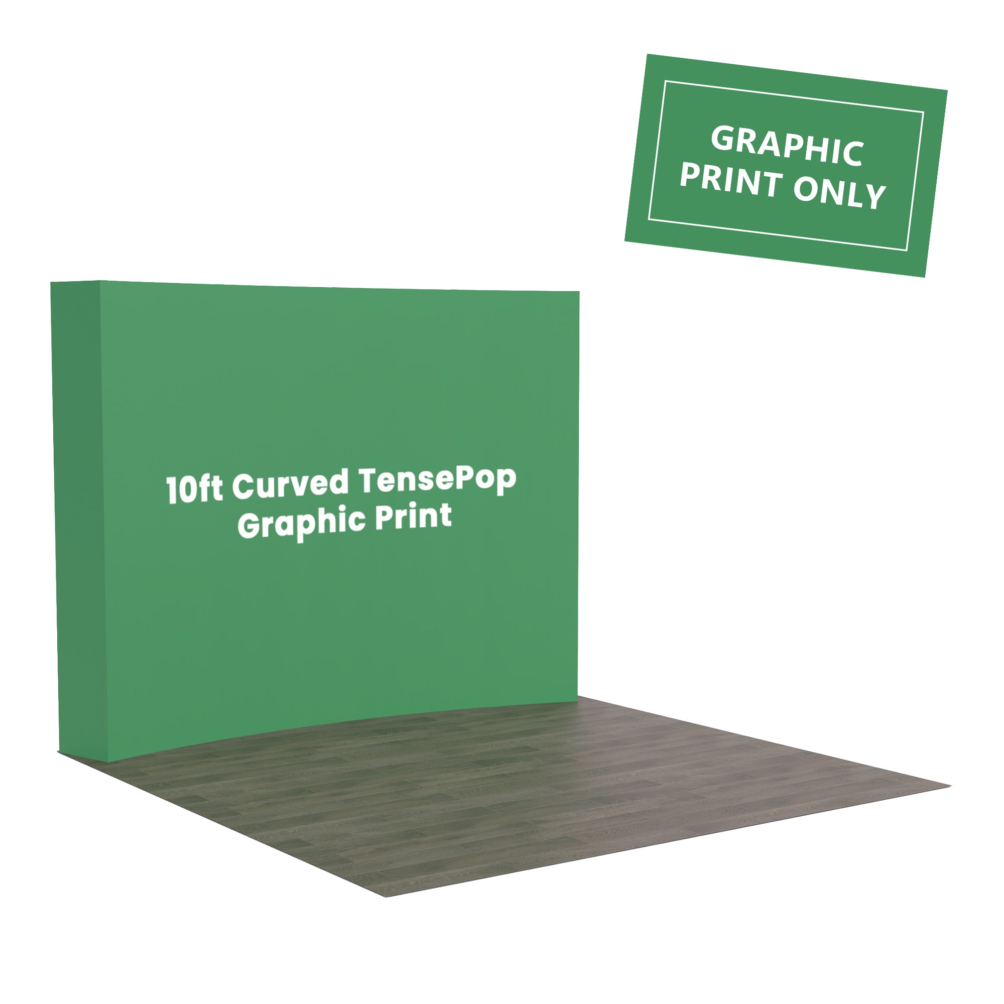 10ft Curved TensePop Graphic Print - QuickShowDisplay