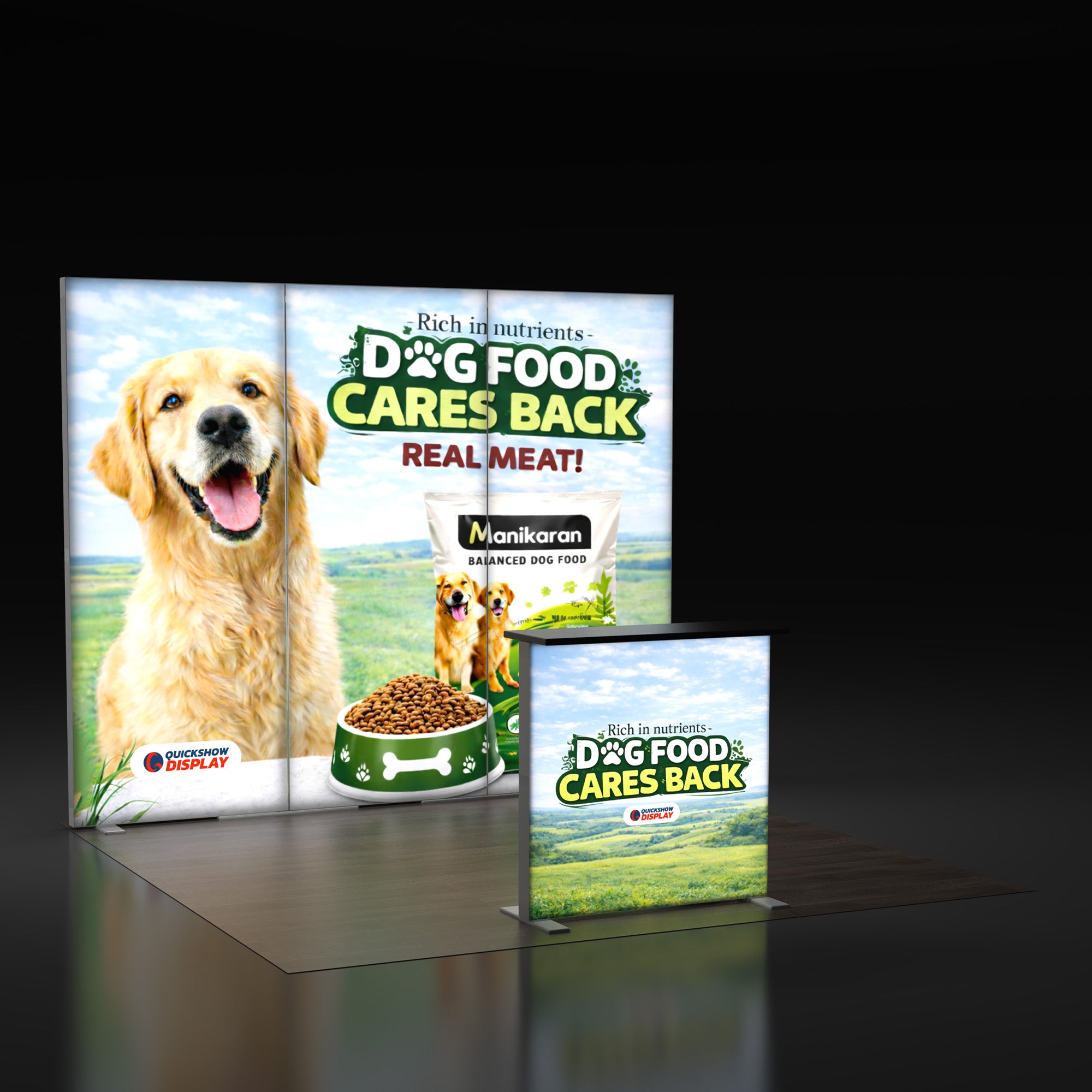 10ft EdgeLumi™ Collapsible Lightboxes Booth Kit - A - QuickShowDisplay