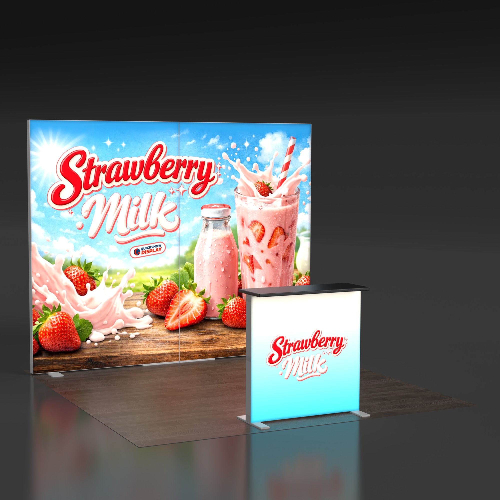 10x10 Collapsible Backlit Trade Show Booth 05 - QuickShowDisplay