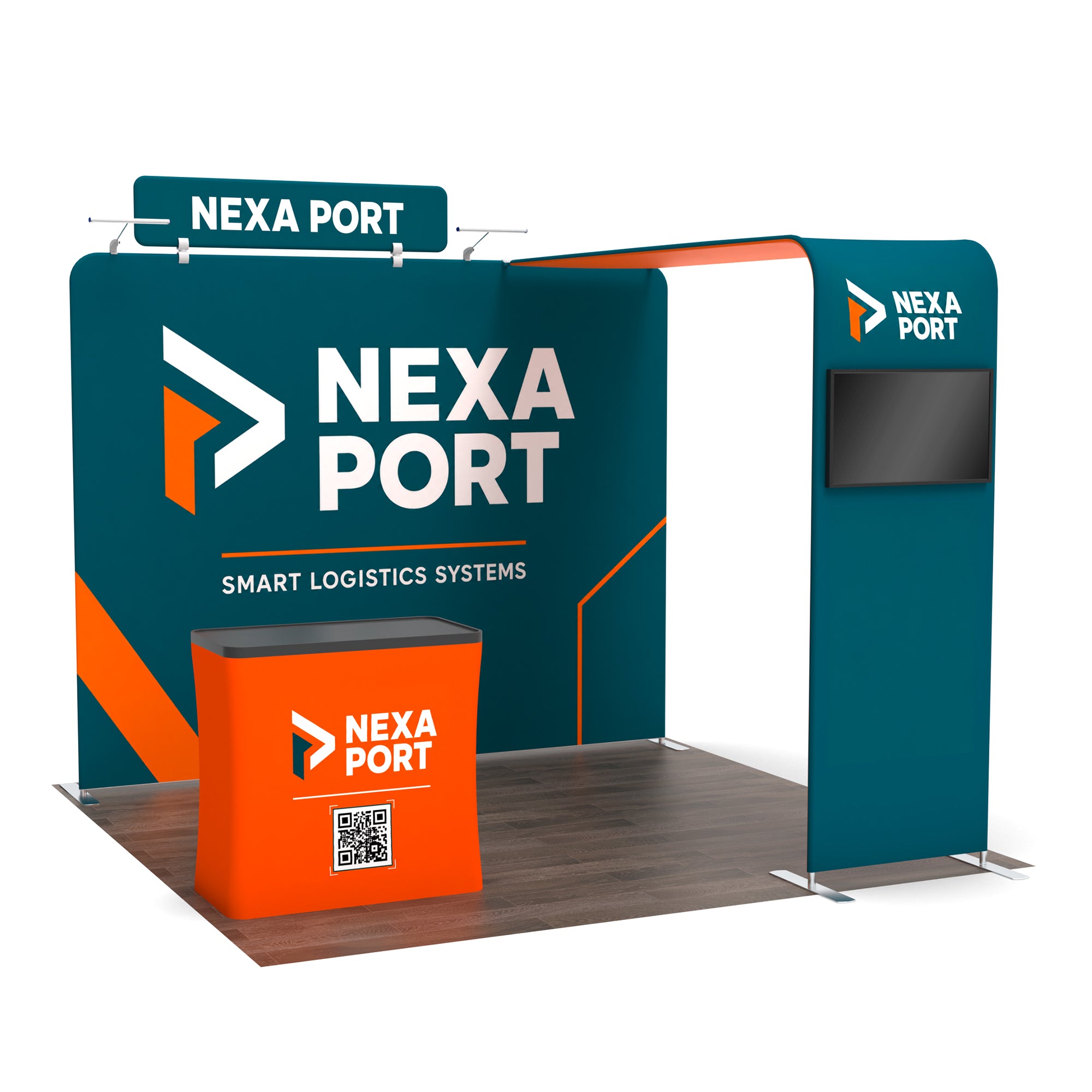 10x10 TenseFlex™ Media Bridge Booth Display