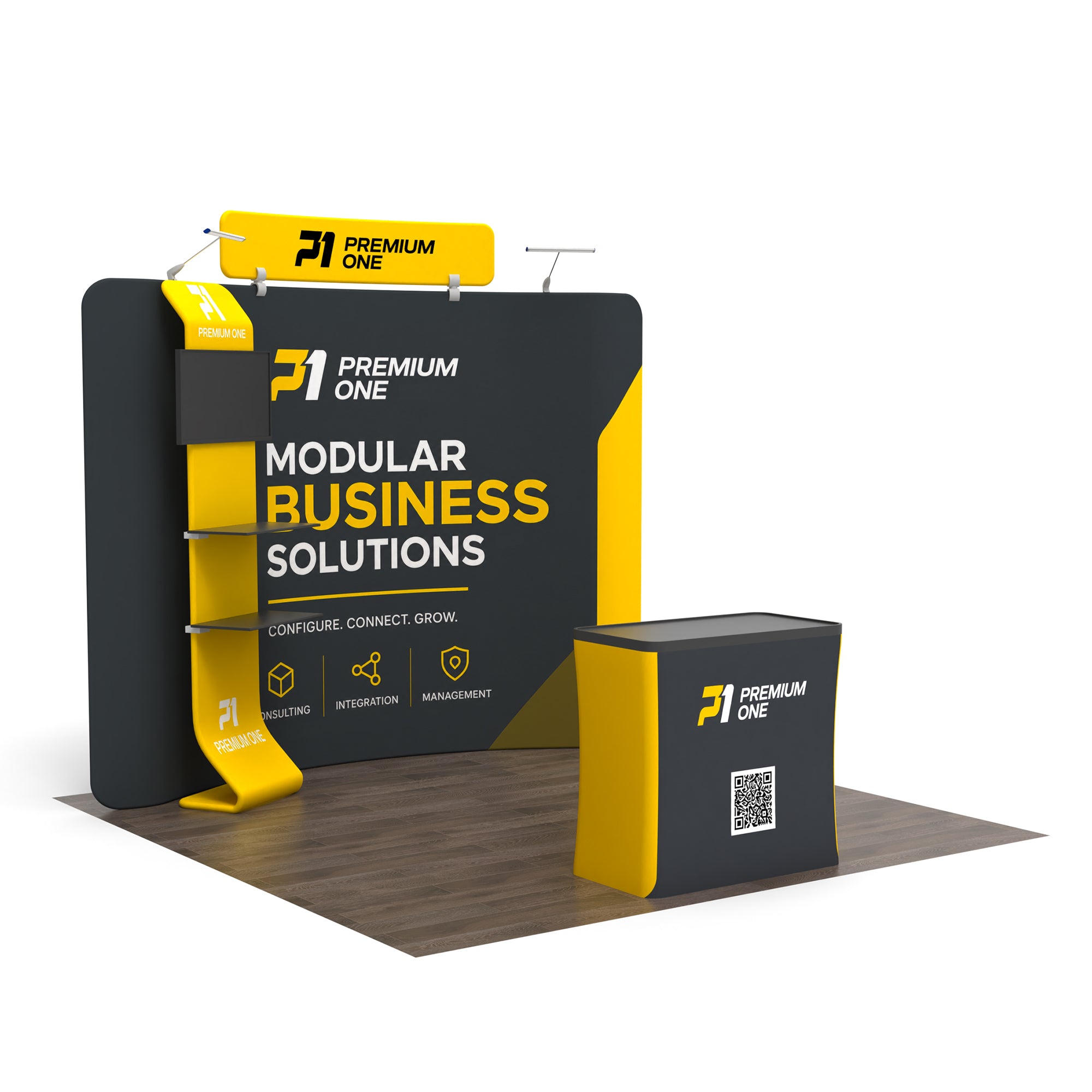 10x10 TenseFlex™ PRO Curved Booth Display - QuickShowDisplay