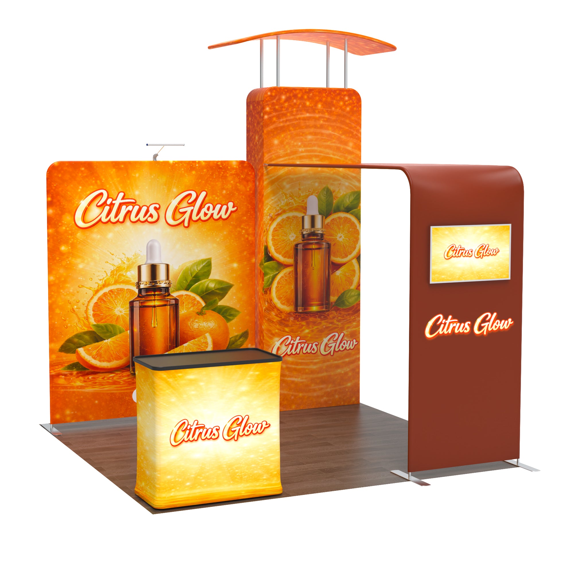 10ft TenseFlex™ Booth Kit B - QuickShowDisplay