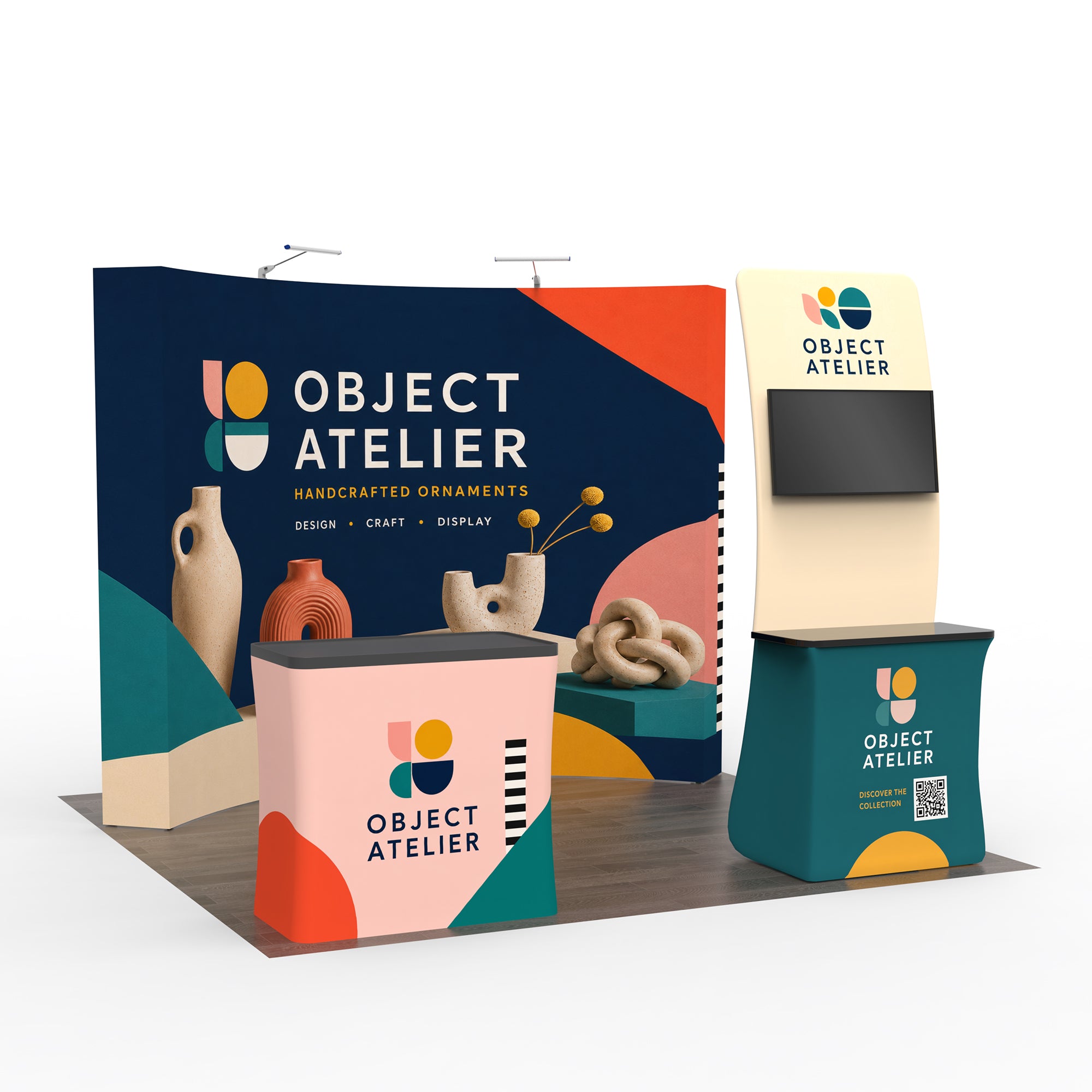 10x10 TensePop™ Modular Booth Display A - QuickShowDisplay