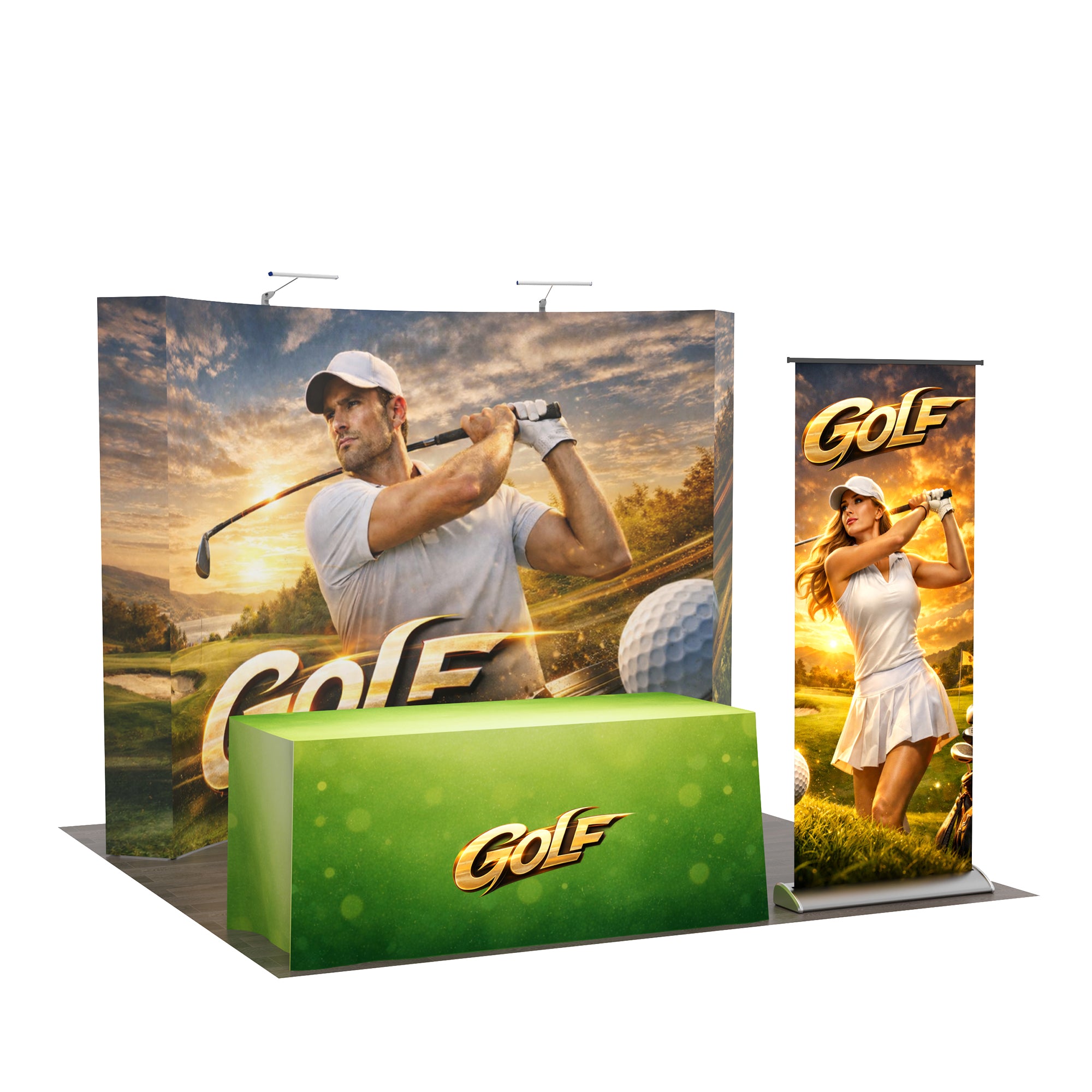 10ft TensePop™ Booth Kit C - QuickShowDisplay