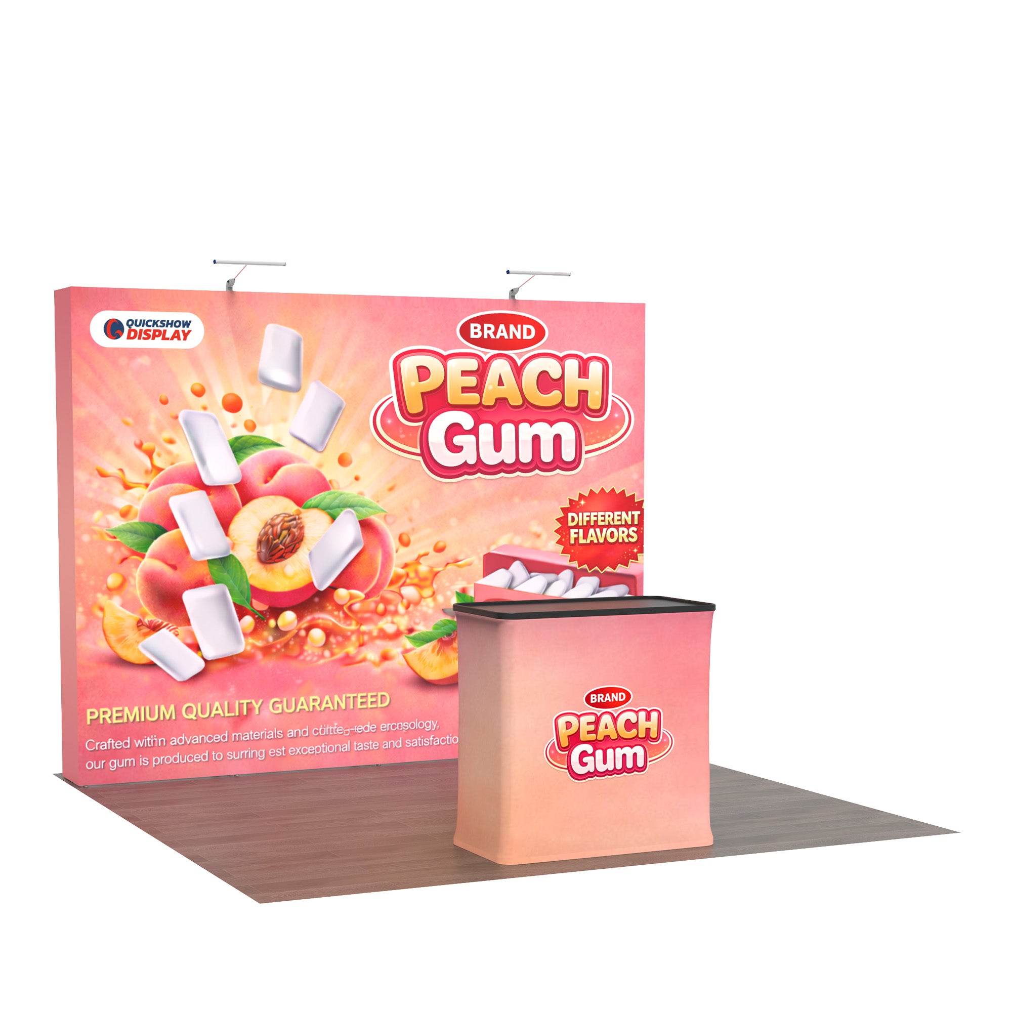 10ft TensePop™ Booth-Straight - QuickShowDisplay