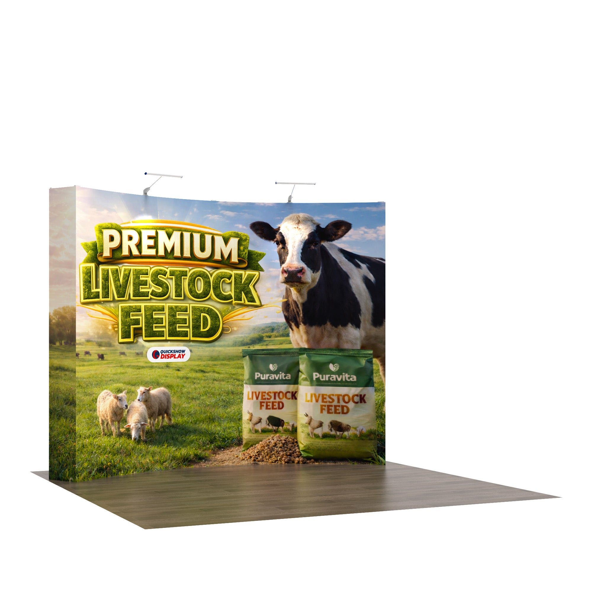 10ft TensePop™ Fabric Backdrop-Curved