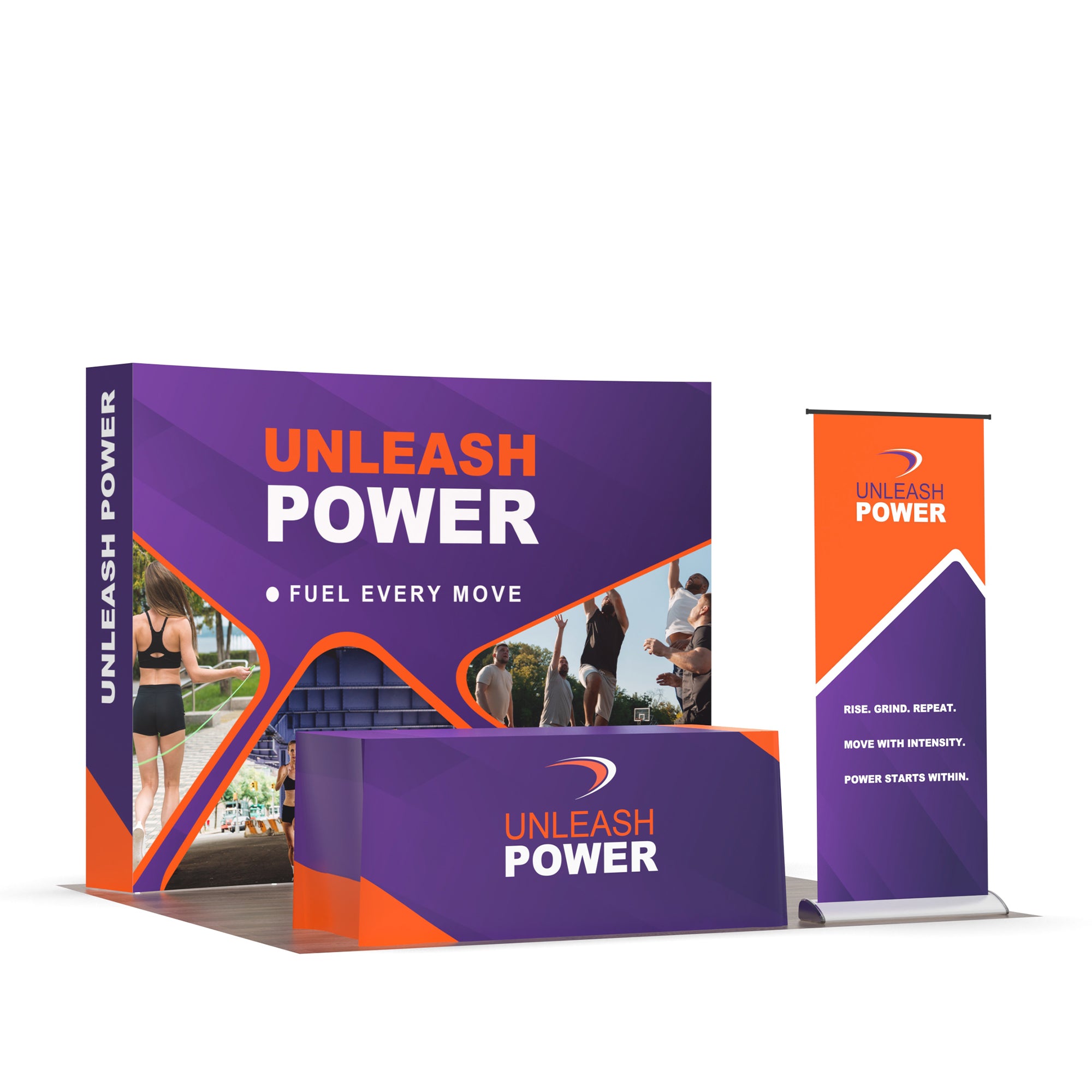 10x10 Tensepop Trade Show Display Kit B - QuickShowDisplay