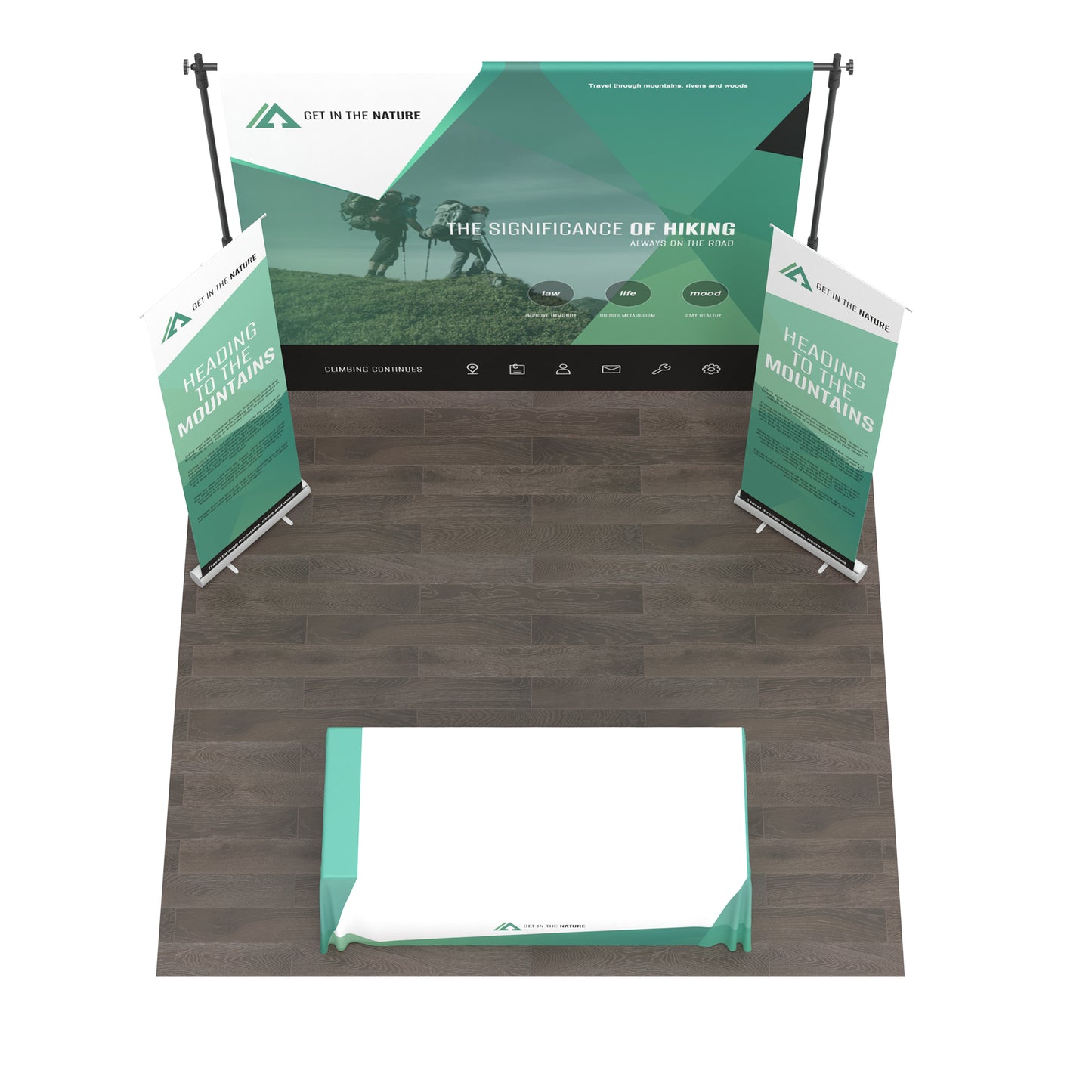 10x10 Quick-Set Trade Show Booth Kit B