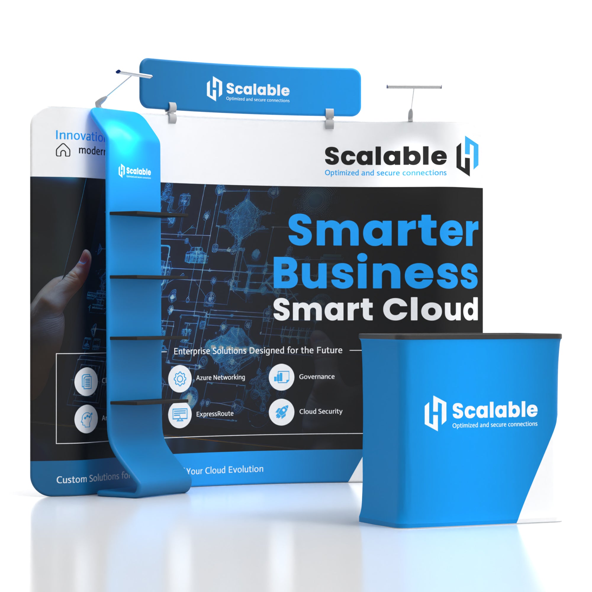 10x10 TenseFlex Curved Trade Show Booth - Max