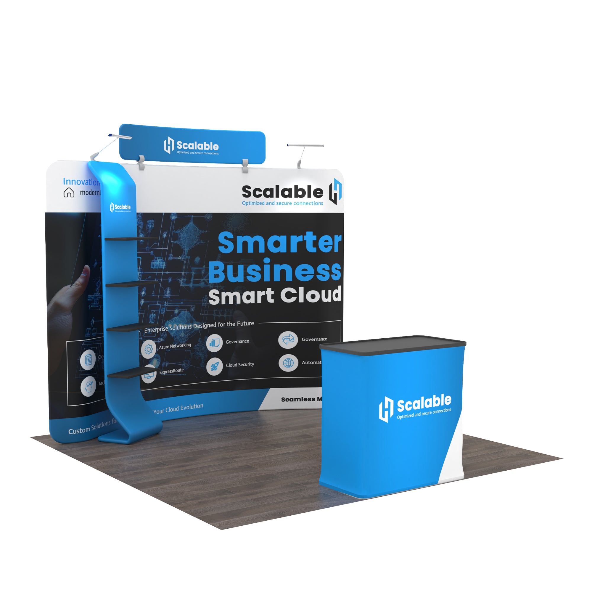 10x10 TenseFlex Curved Trade Show Booth - Max