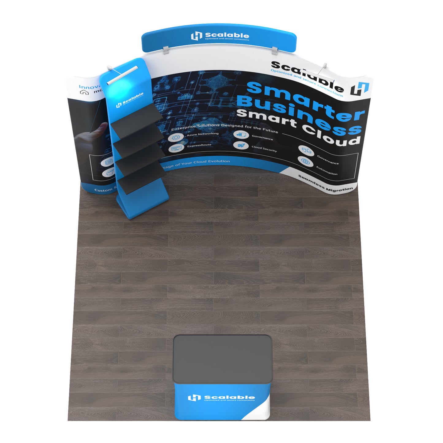 10x10 TenseFlex Curved Trade Show Booth - Max