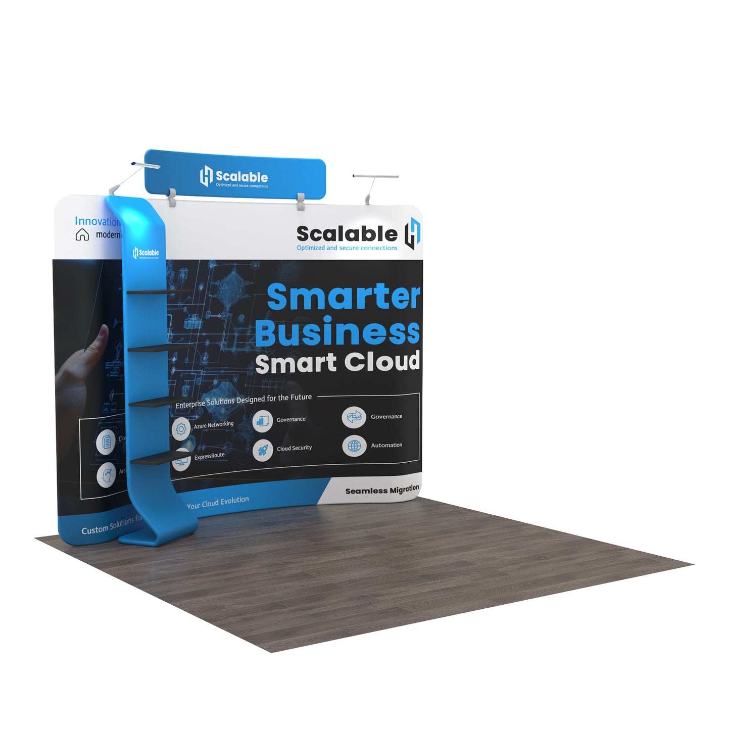 10x10 TenseFlex Curved Trade Show Booth - Max