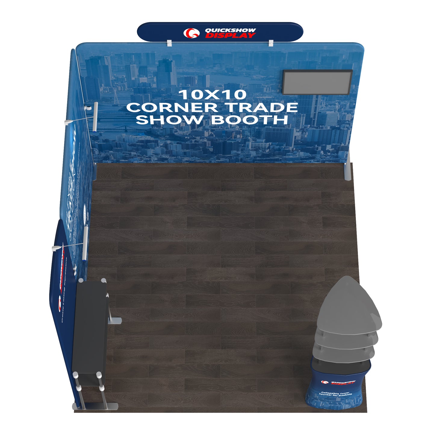 10x10 Corner Trade Show Booth 03