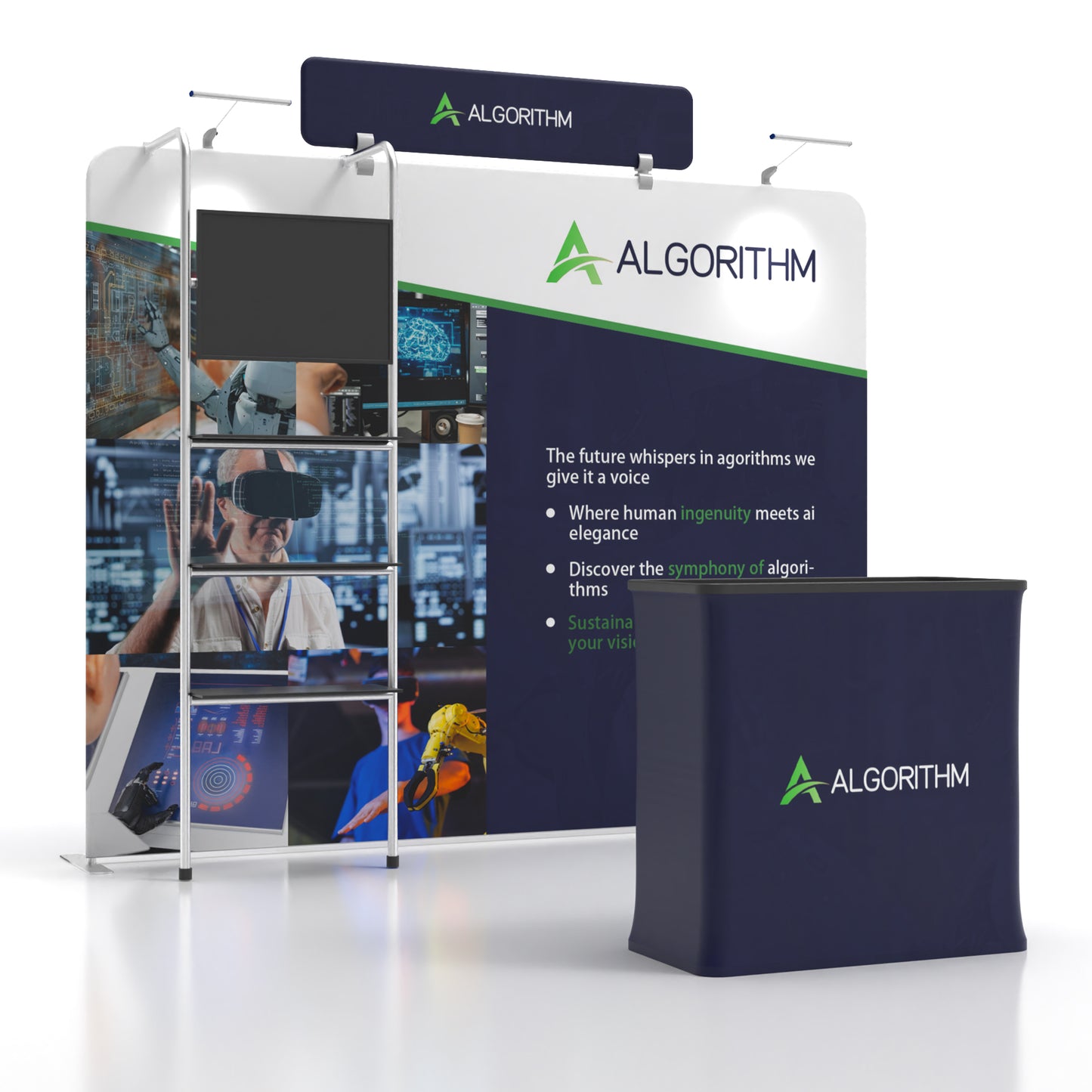 10x10 TenseFlex Media Flat Trade Show Booth - Max