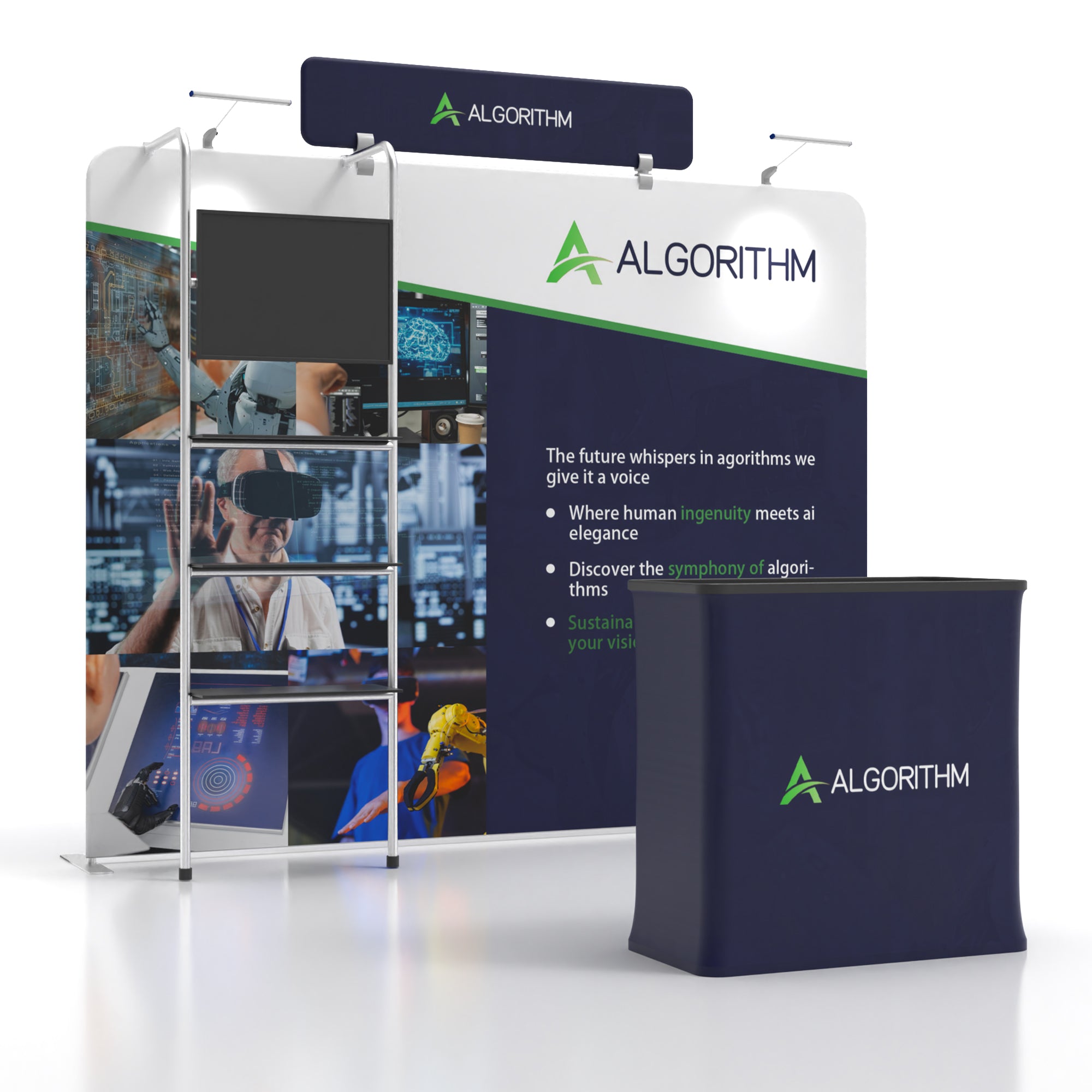 10x10 TenseFlex Media Flat Trade Show Booth - Max