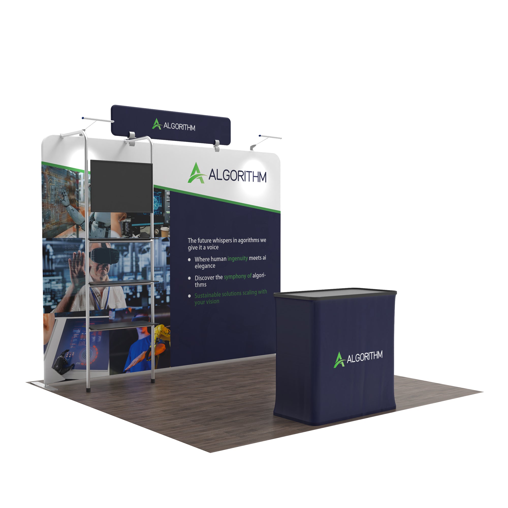 10x10 TenseFlex Media Flat Trade Show Booth - Max