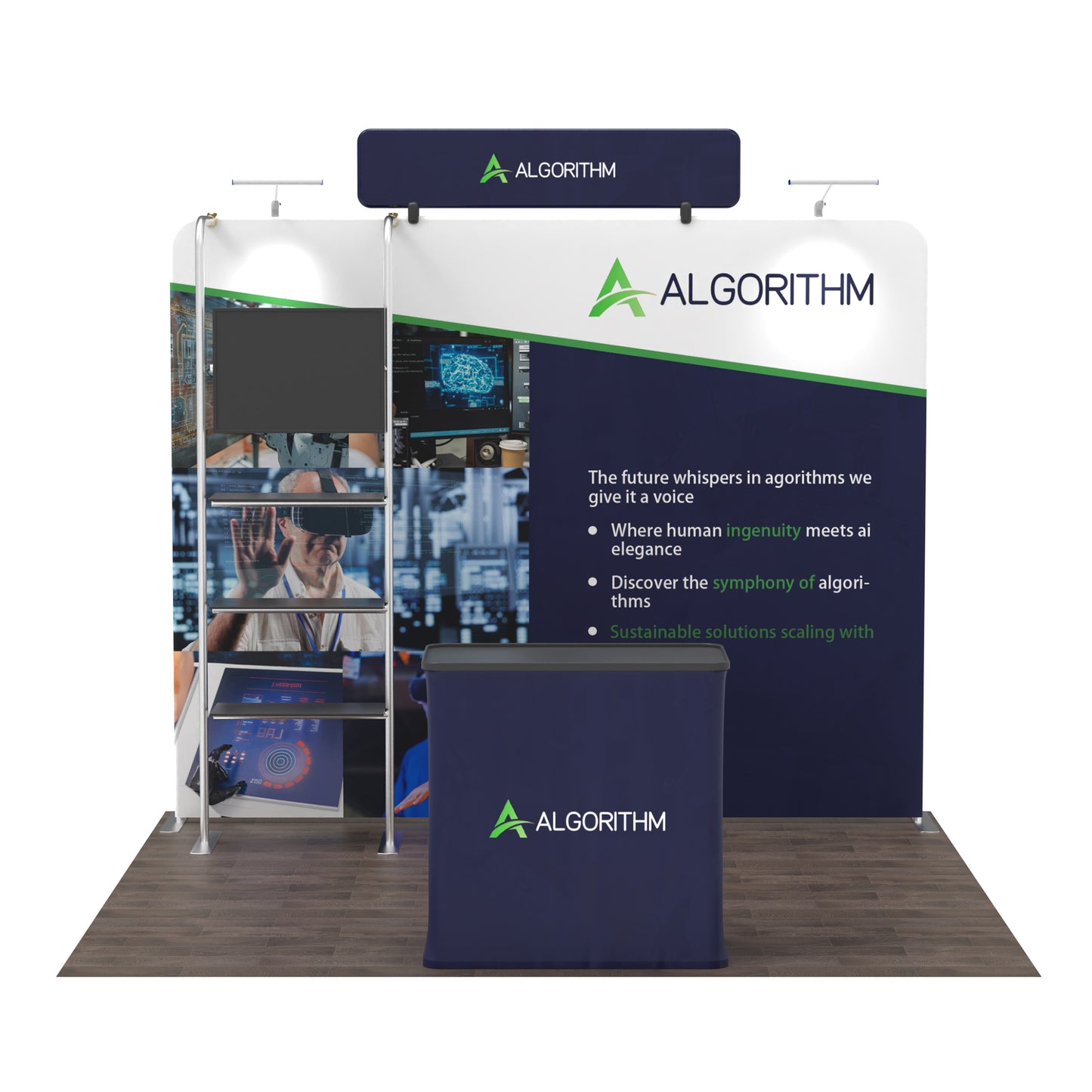 10x10 TenseFlex Media Flat Trade Show Displays - Max