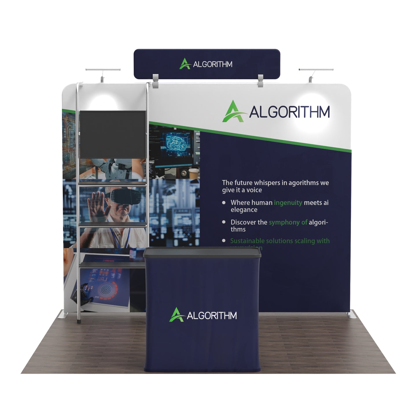 10x10 TenseFlex Media Flat Trade Show Booth - Max