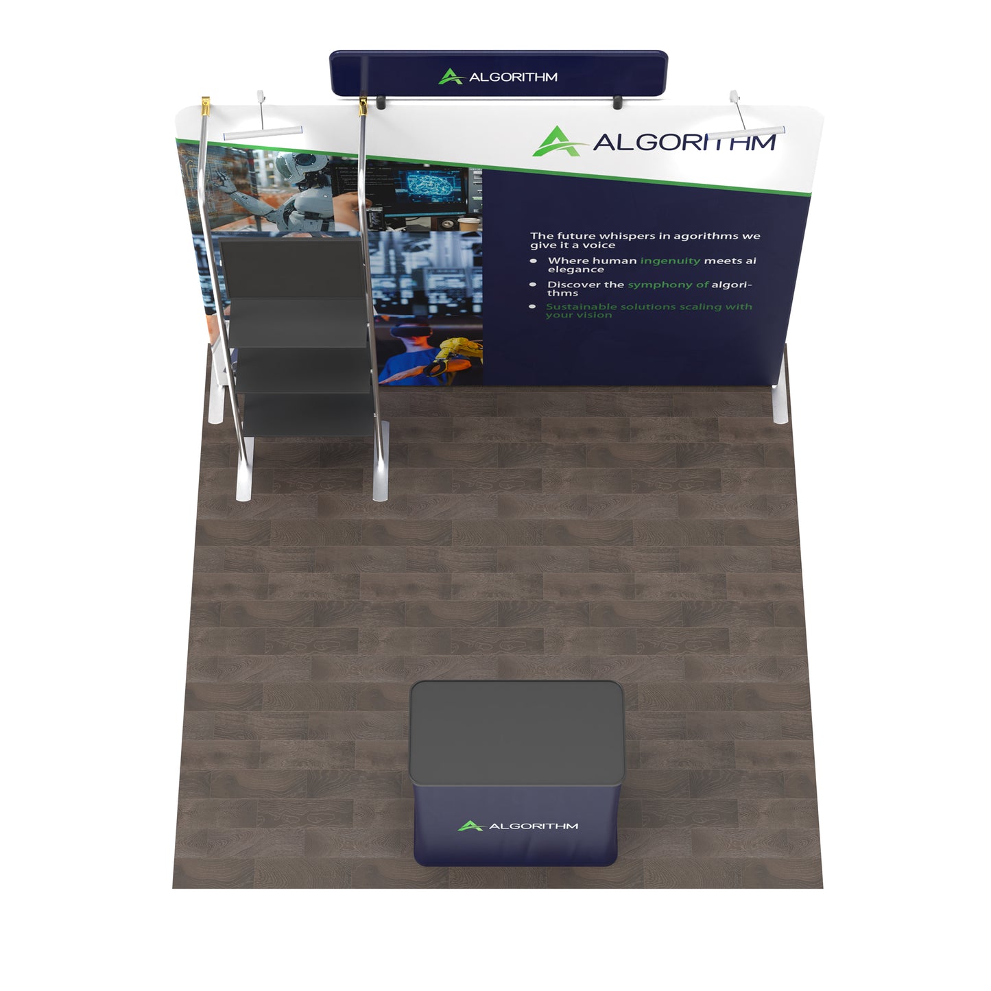 10x10 TenseFlex Media Flat Trade Show Displays - Max