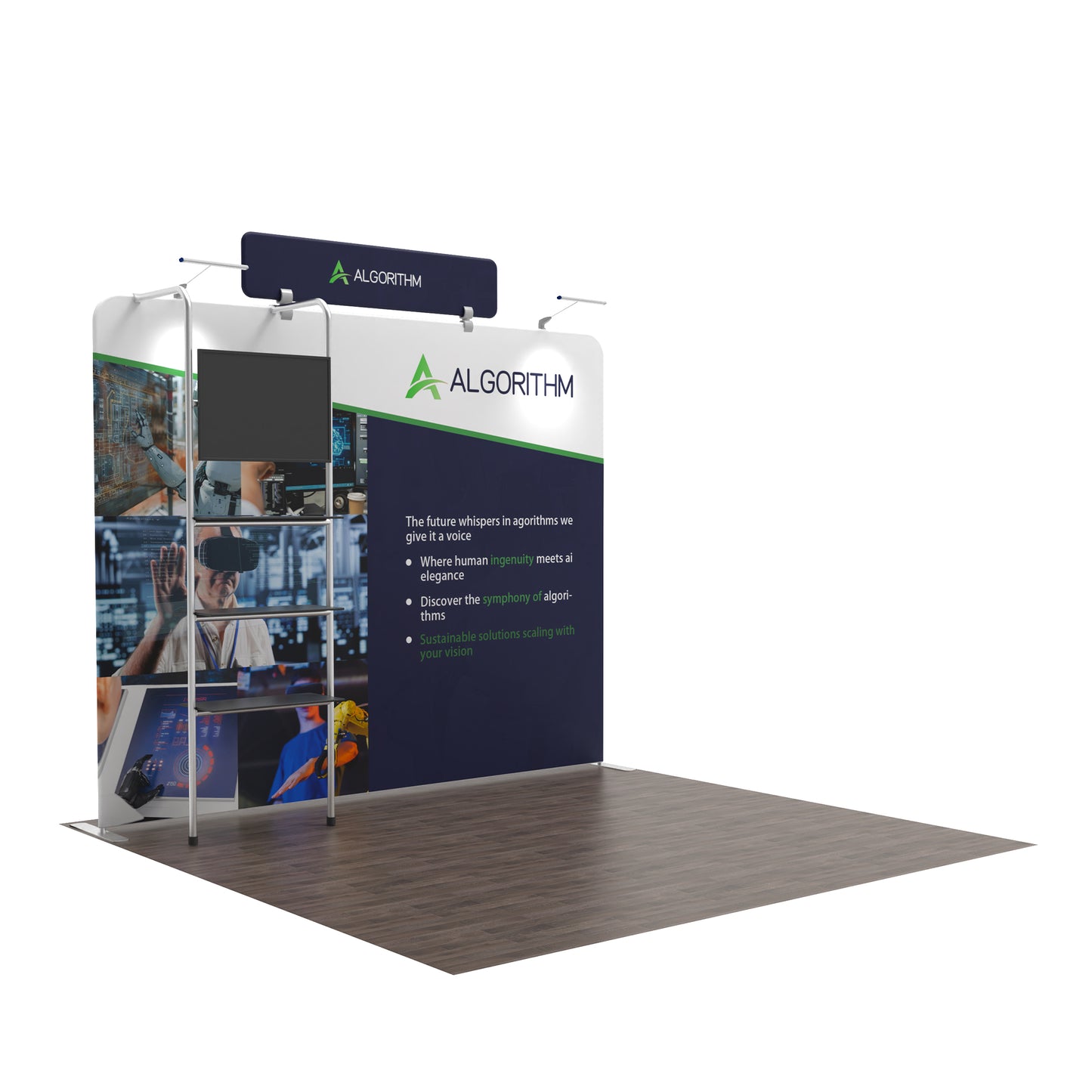 10x10 TenseFlex Media Flat Trade Show Booth - Max