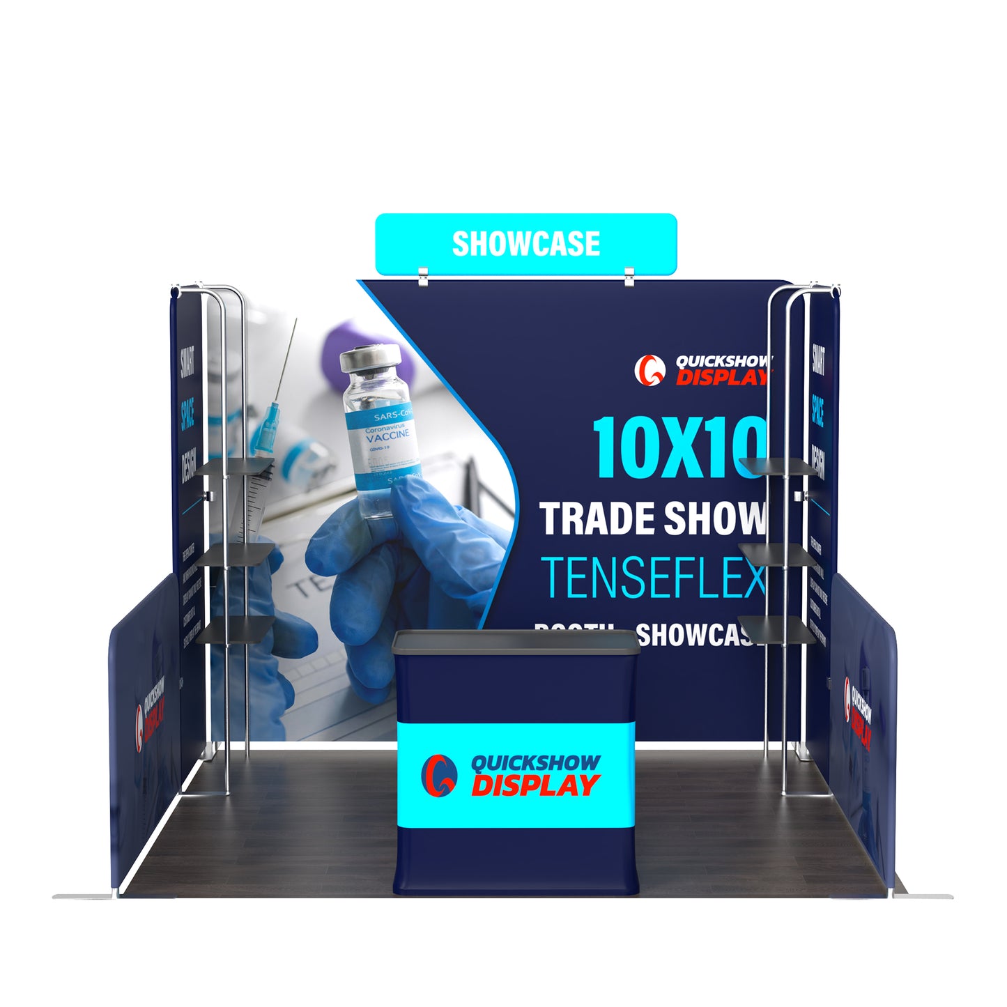 10x10 TenseFlex Trade Show Booth - Showcase