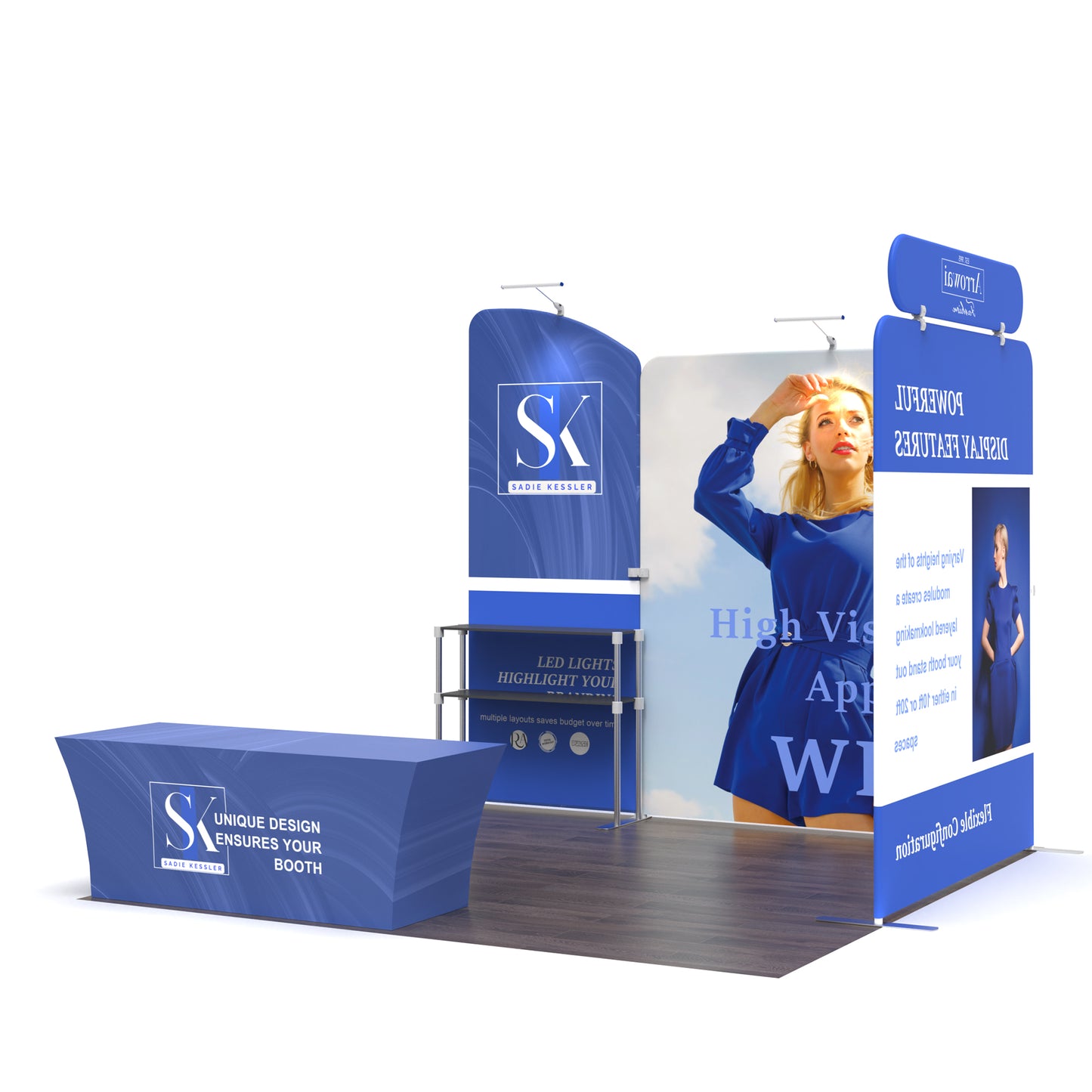 10x10 Corner Trade Show Booth 07