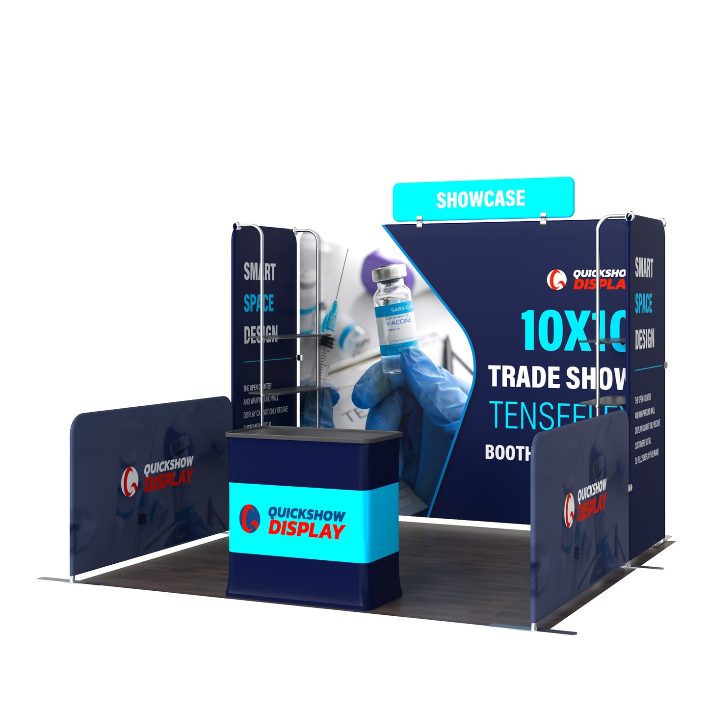 10x10 TenseFlex Trade Show Booth - Showcase