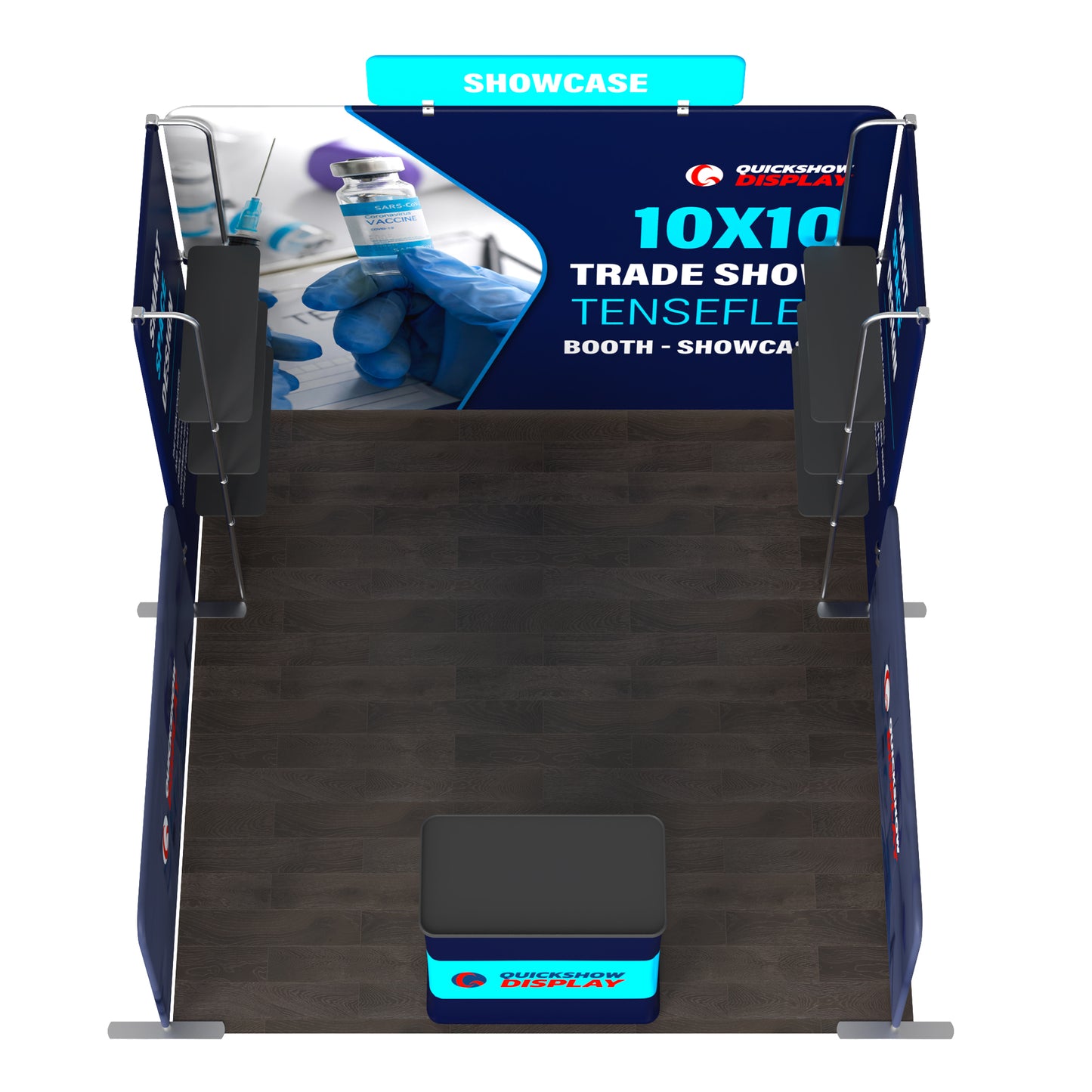 10x10 TenseFlex Trade Show Booth - Showcase