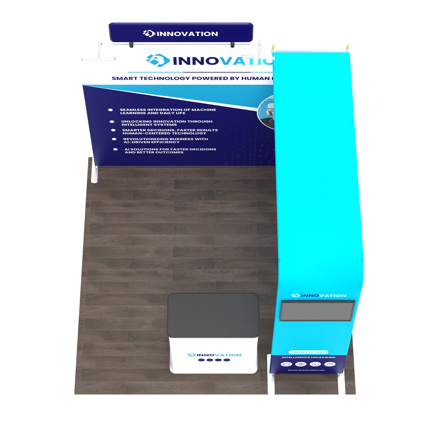10x10 TenseFlex Media Trade Show Booth - Bridge